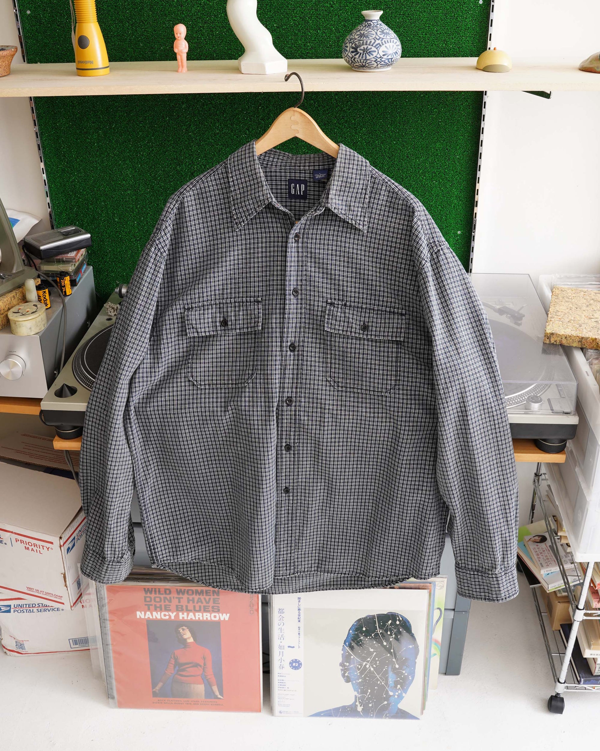 90~00S GAP CHECKED SHIRT