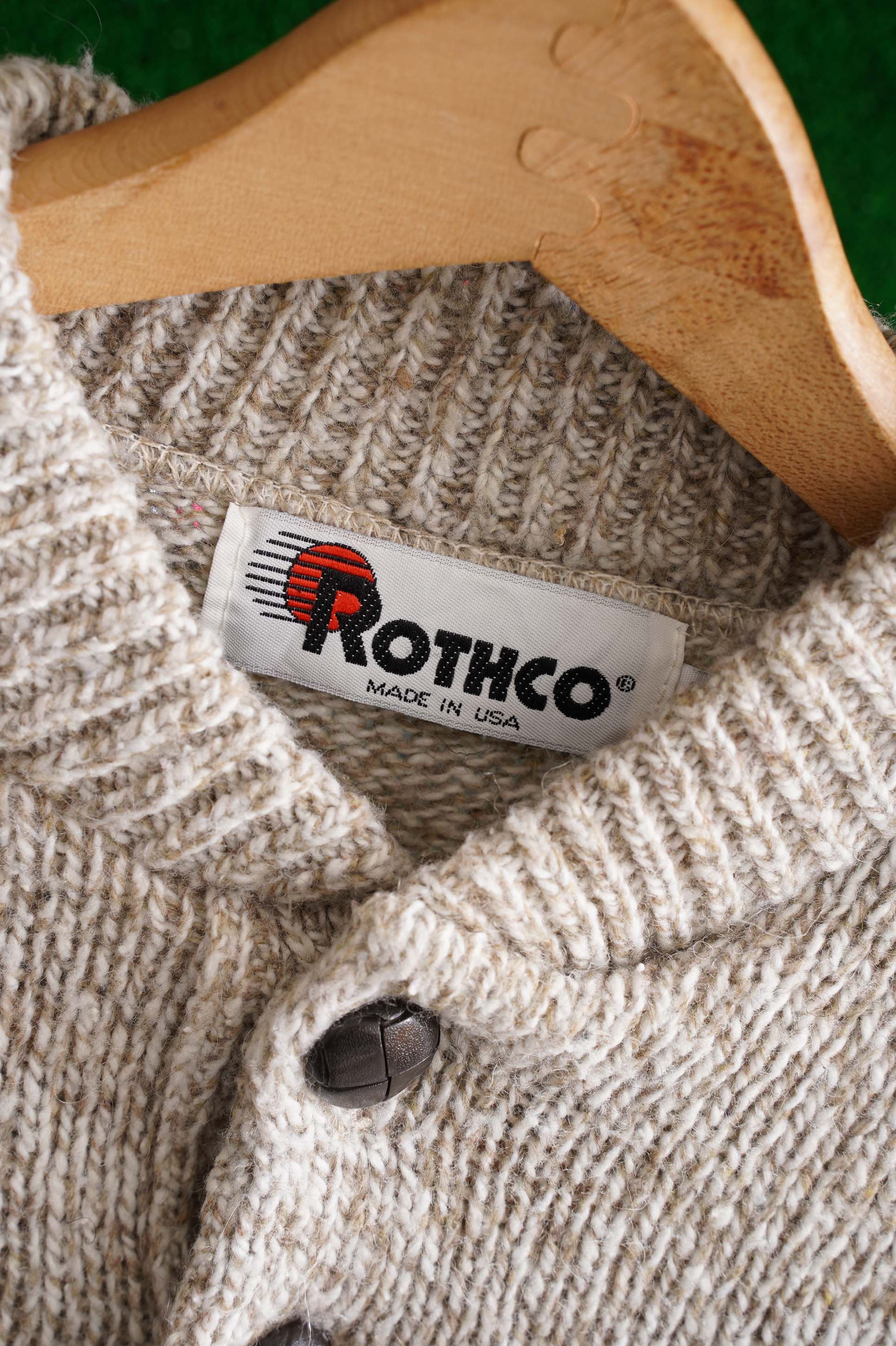 90S MADE IN USA ROTHCO HENRY NECK SWEATER