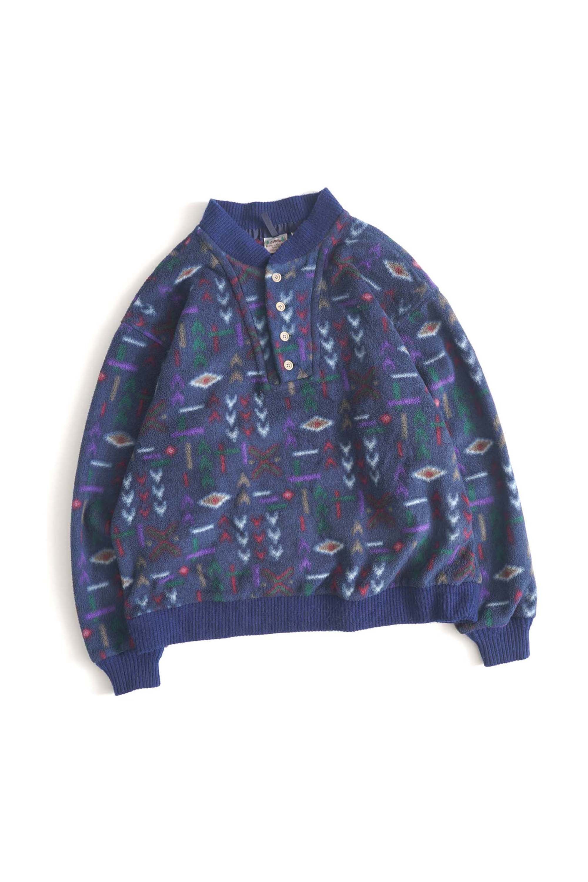 80S MADE IN USA EMS FLEECE HENRY NECK PULLOVER (POLARTEC)