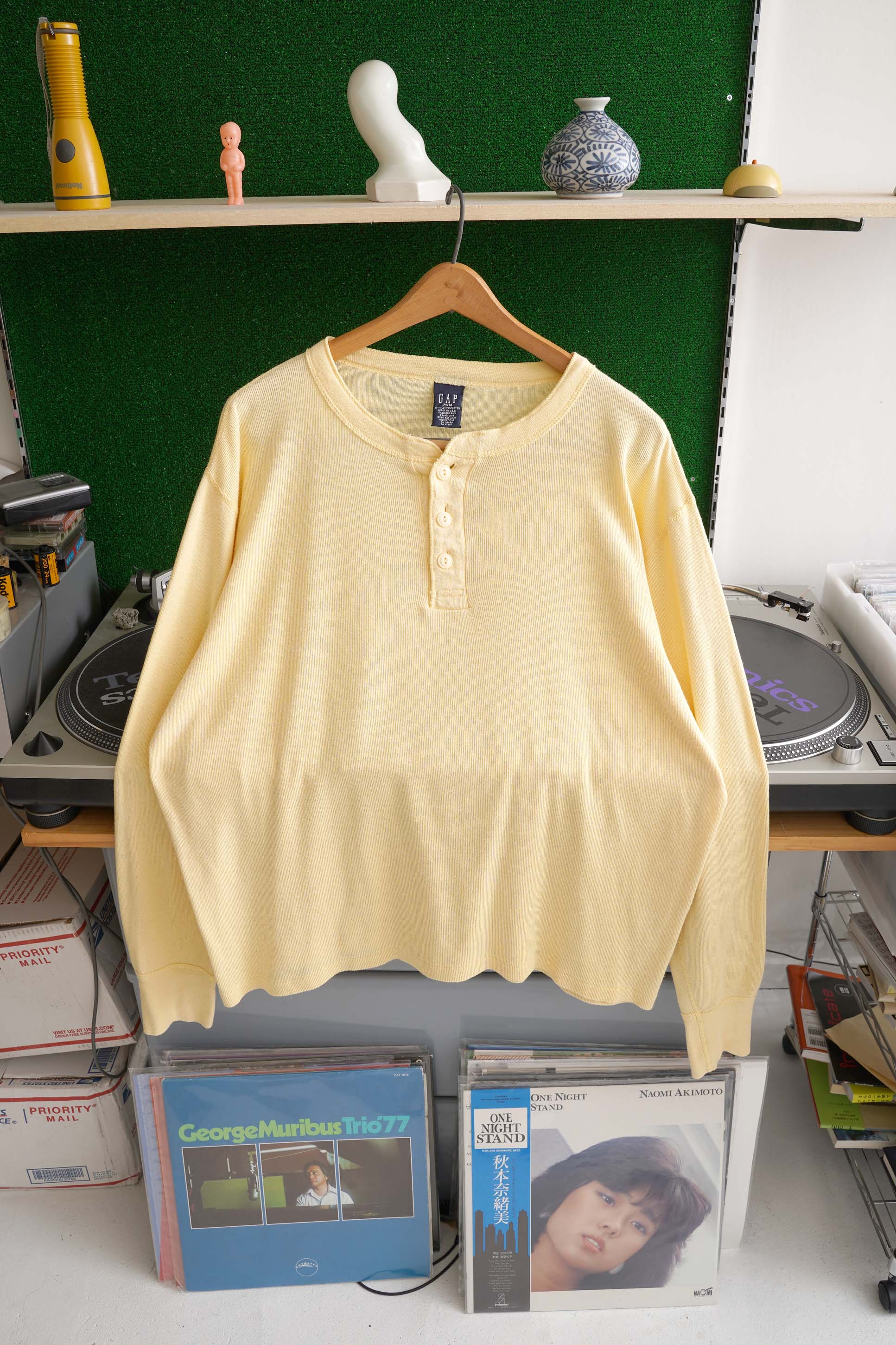 90S MADE IN USA GAP COTTON RIB L/S T-SHIRT