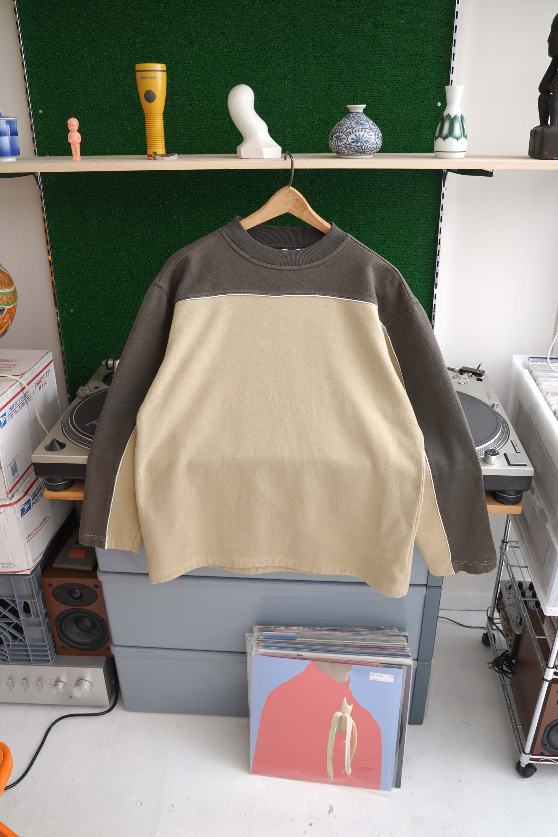 90S HERE & THERE 2 TONE SWEAT SHIRT