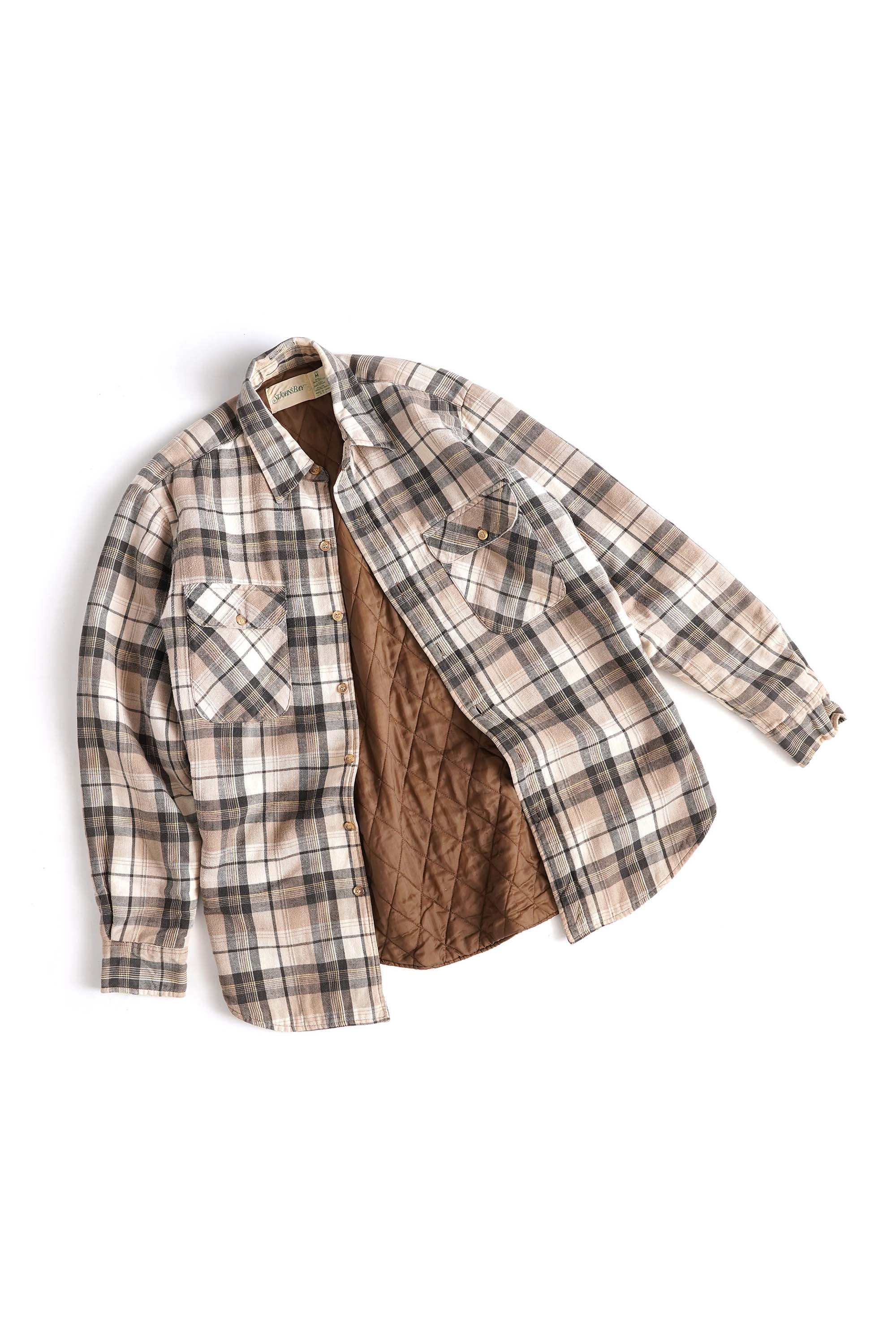 90S ST.JOHN'S BAY QUILT PLAID SHIRT
