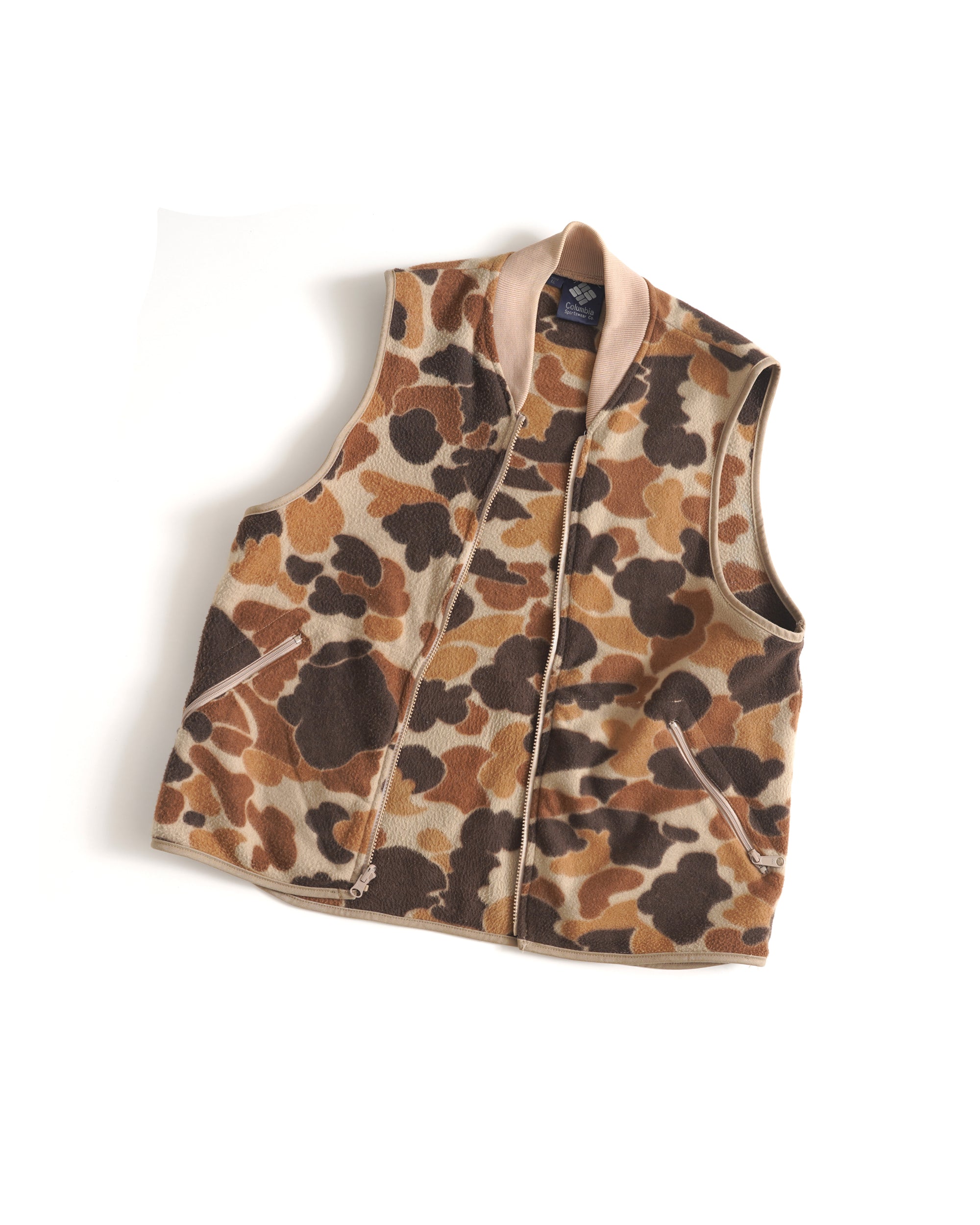 80S COLUMBIA DUCK CAMO FLEECE VEST