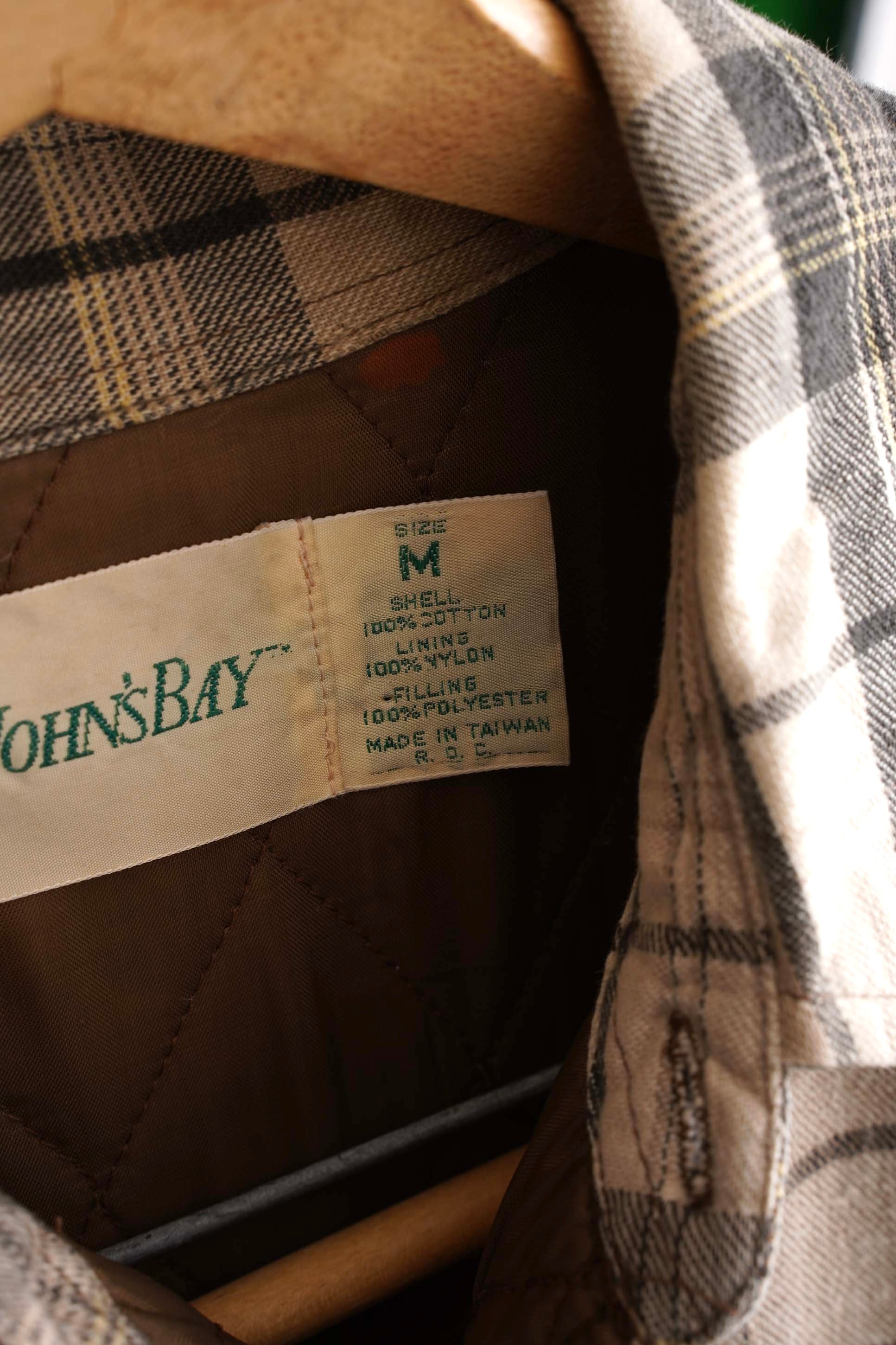 90S ST.JOHN'S BAY QUILT PLAID SHIRT