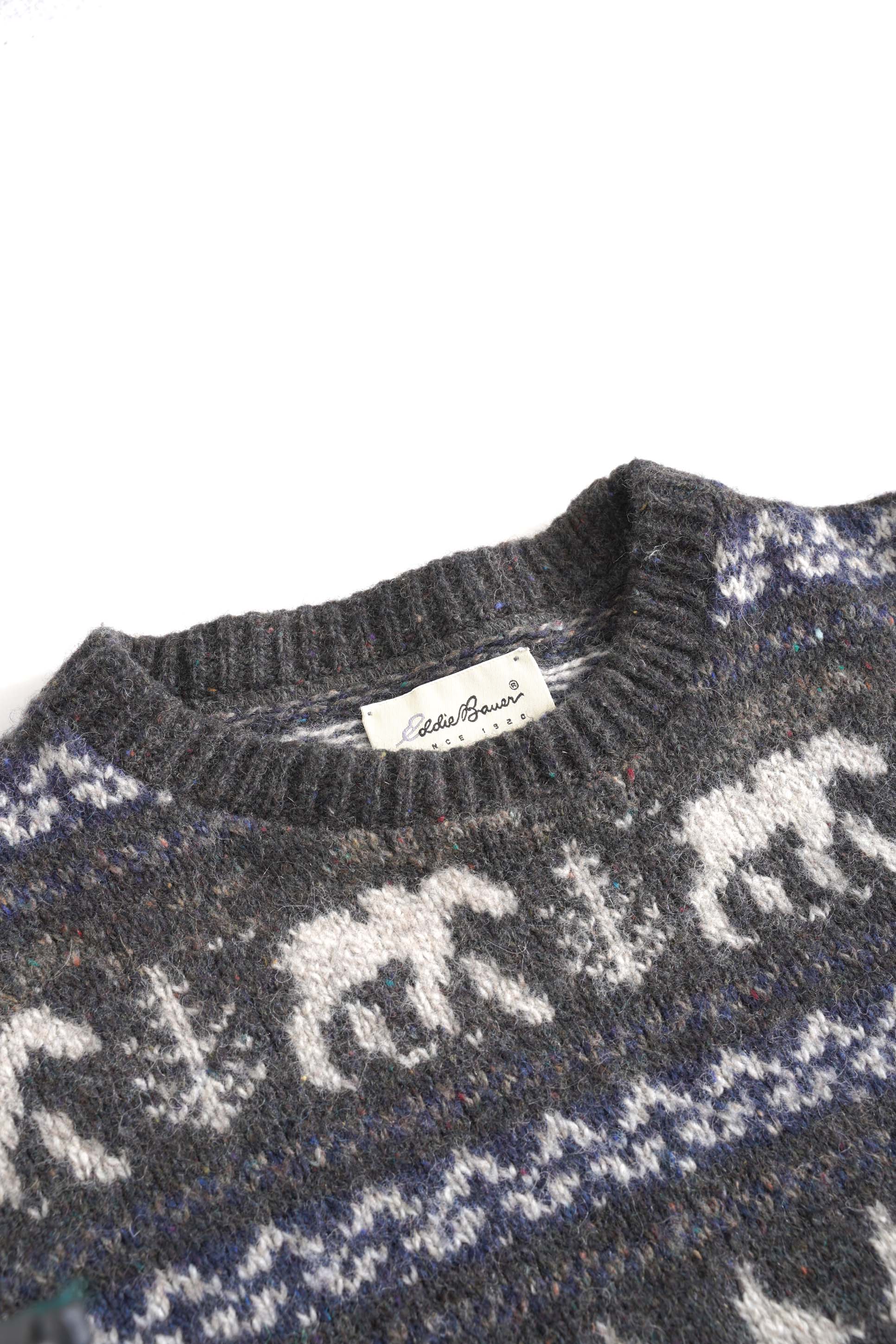 90S MADE IN USA EDDIE BAUER NORDIC WOOL SWEATER