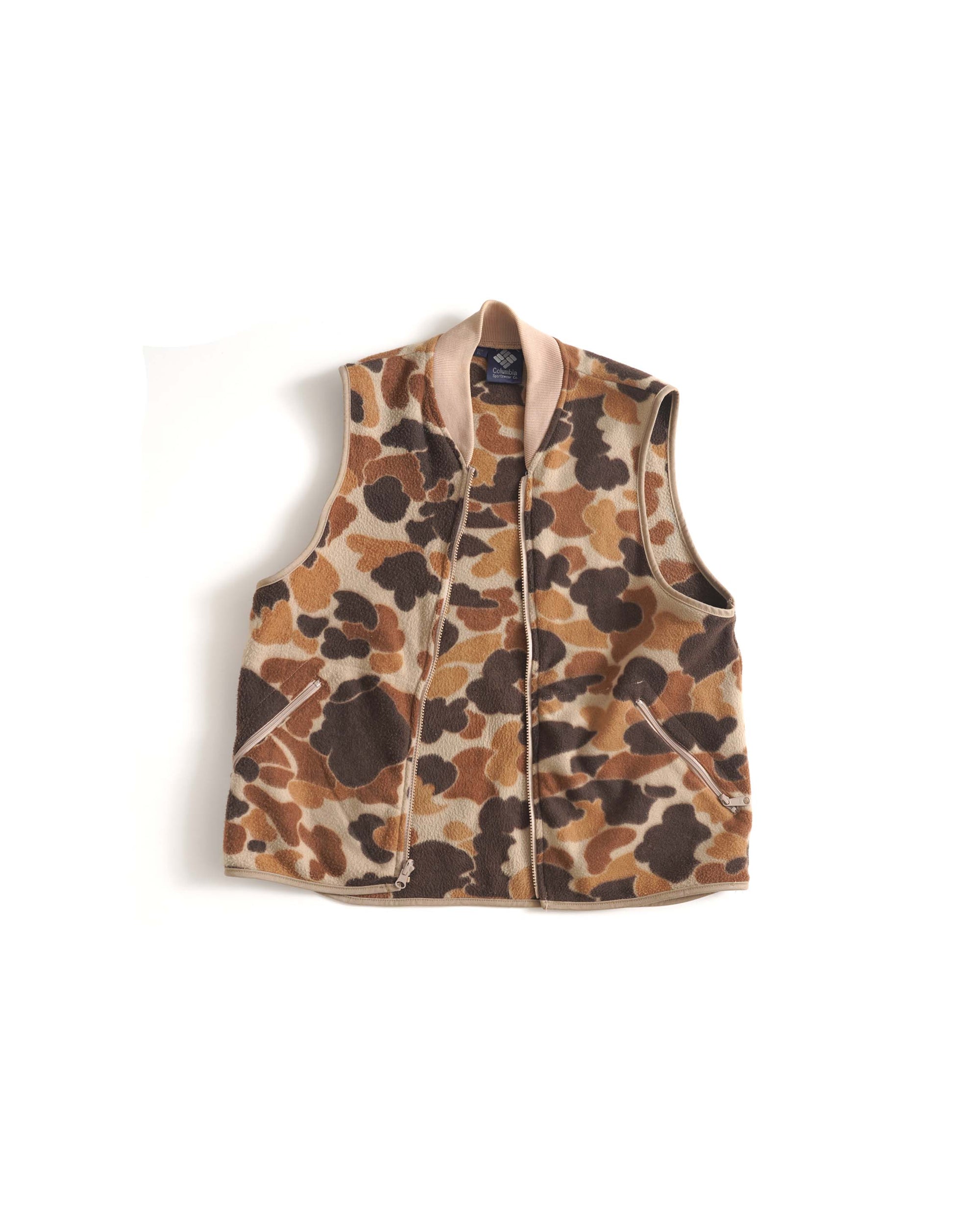 80S COLUMBIA DUCK CAMO FLEECE VEST