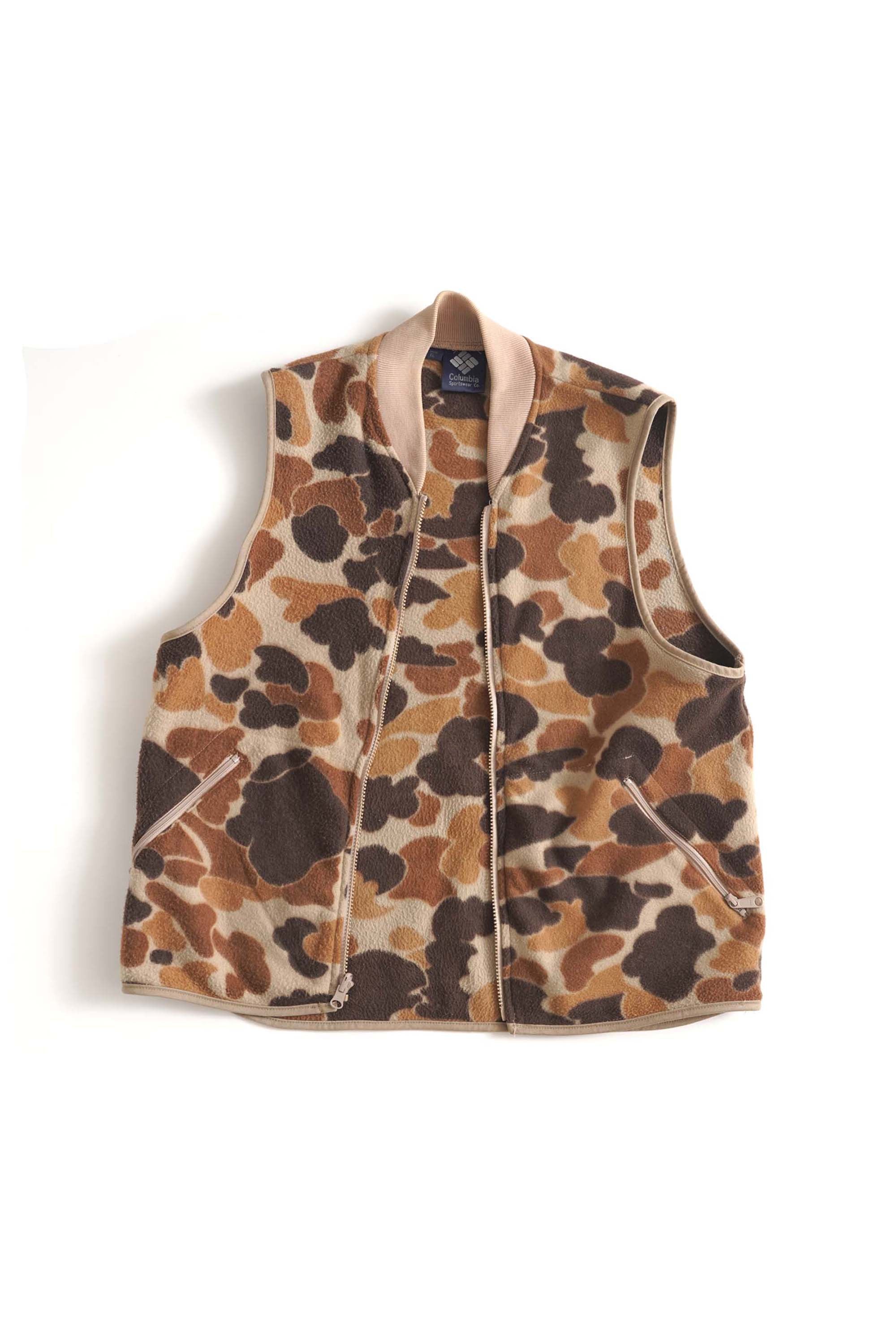80S COLUMBIA DUCK CAMO FLEECE VEST