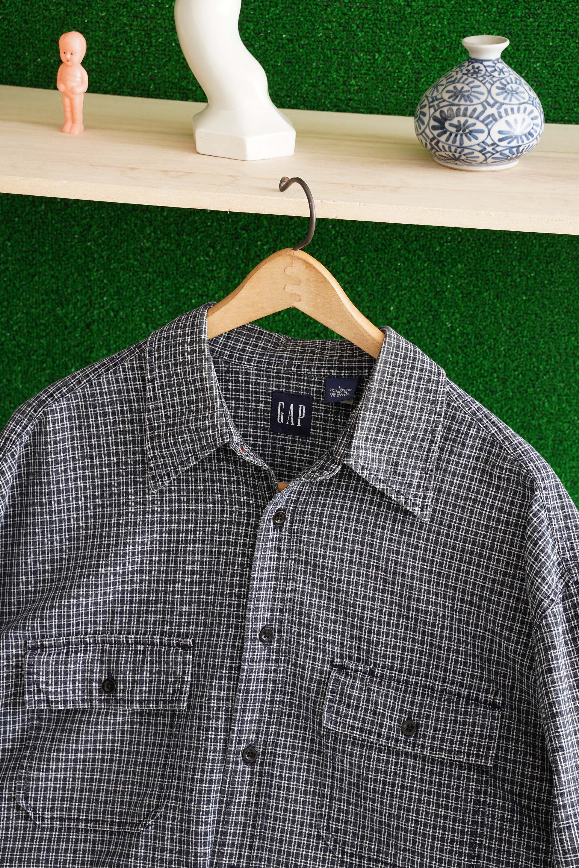 90~00S GAP CHECKED SHIRT