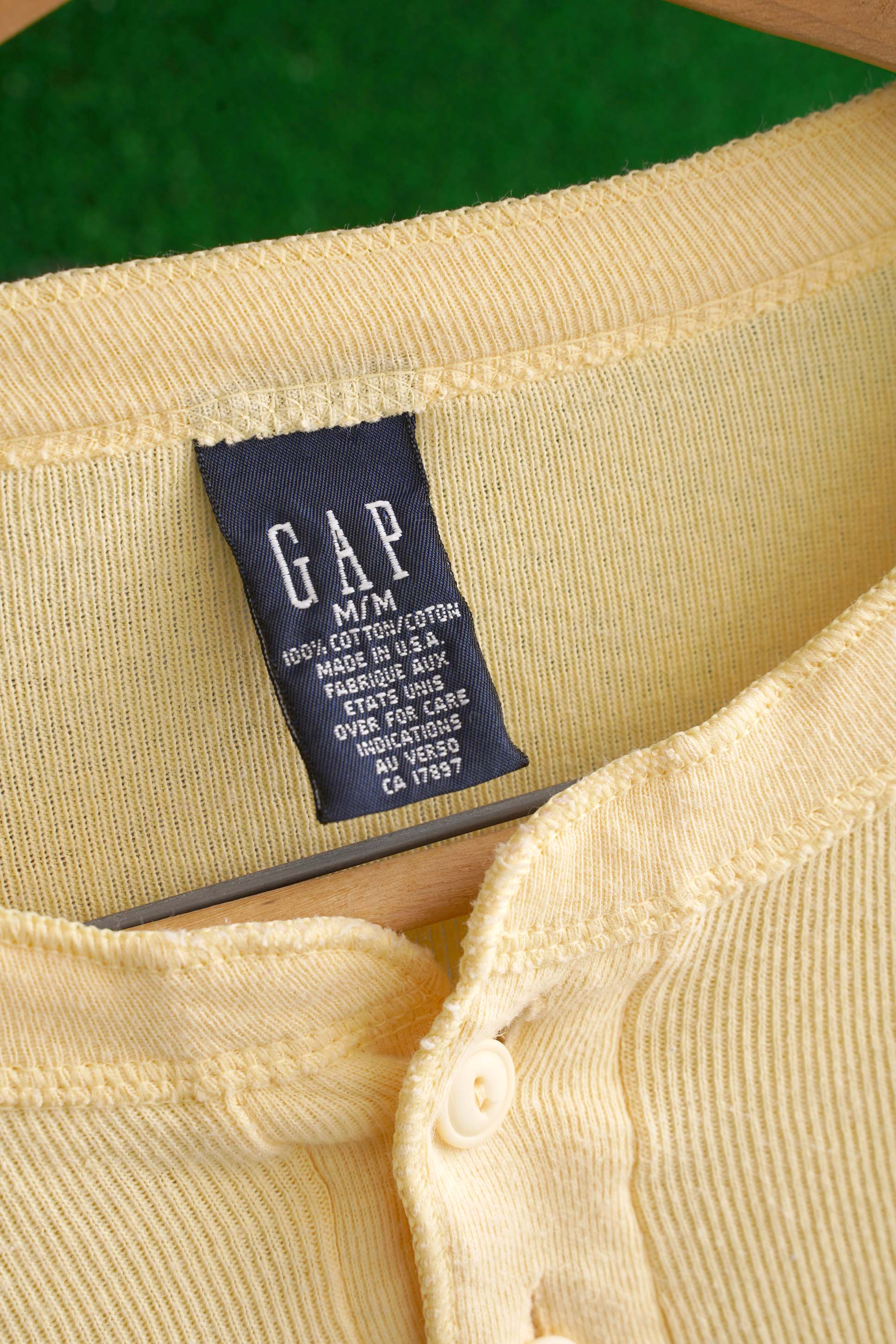 90S MADE IN USA GAP COTTON RIB L/S T-SHIRT