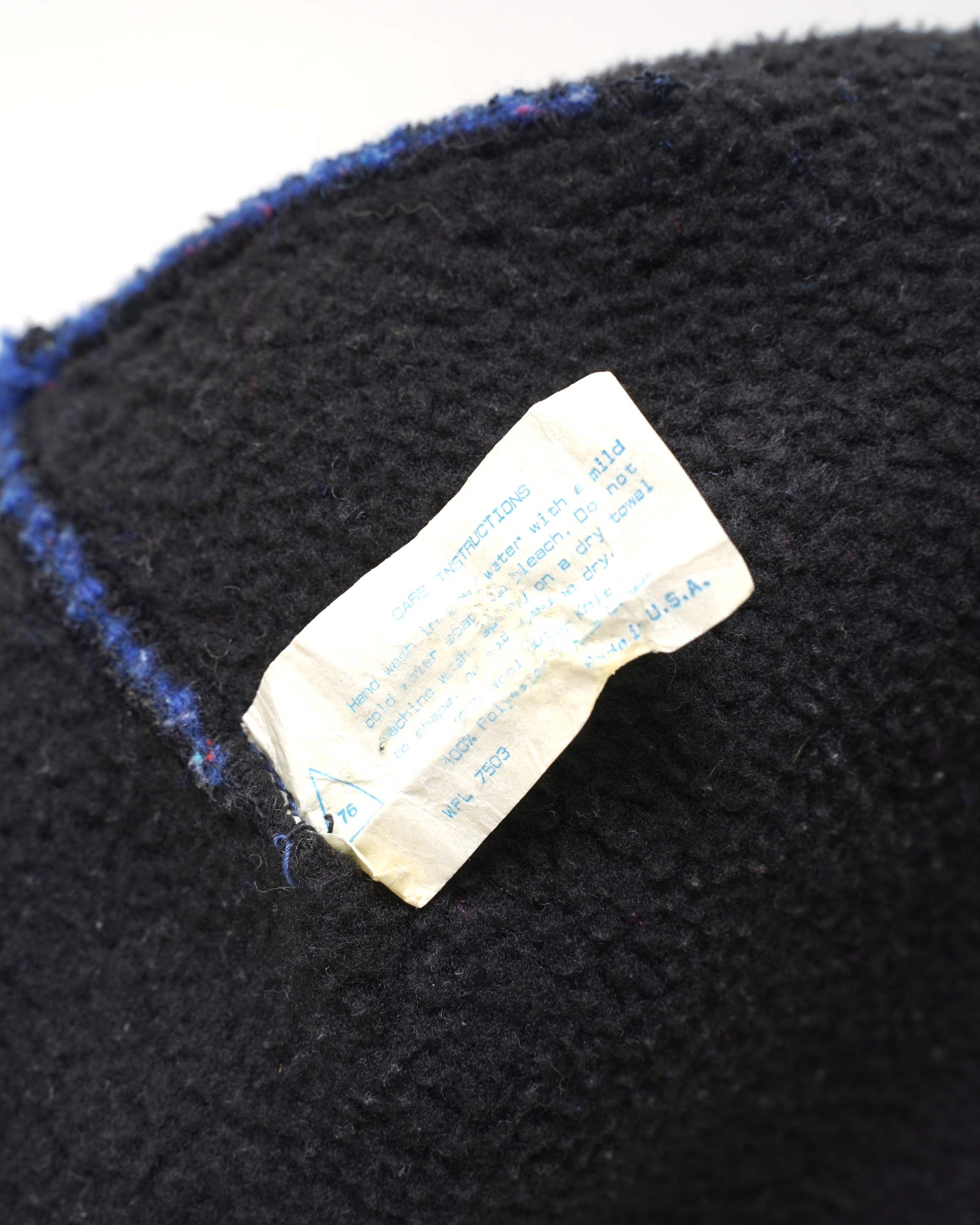 80S MADE IN USA UNKNOWN BRAND WOOL KNIT FLEECE HAT