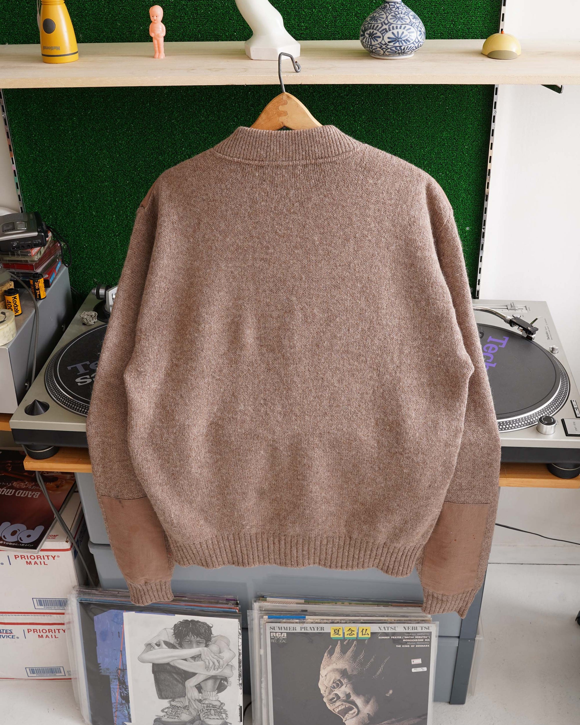 90S MADE IN USA JANTZEN HENRY NECK WOOL SWEATER