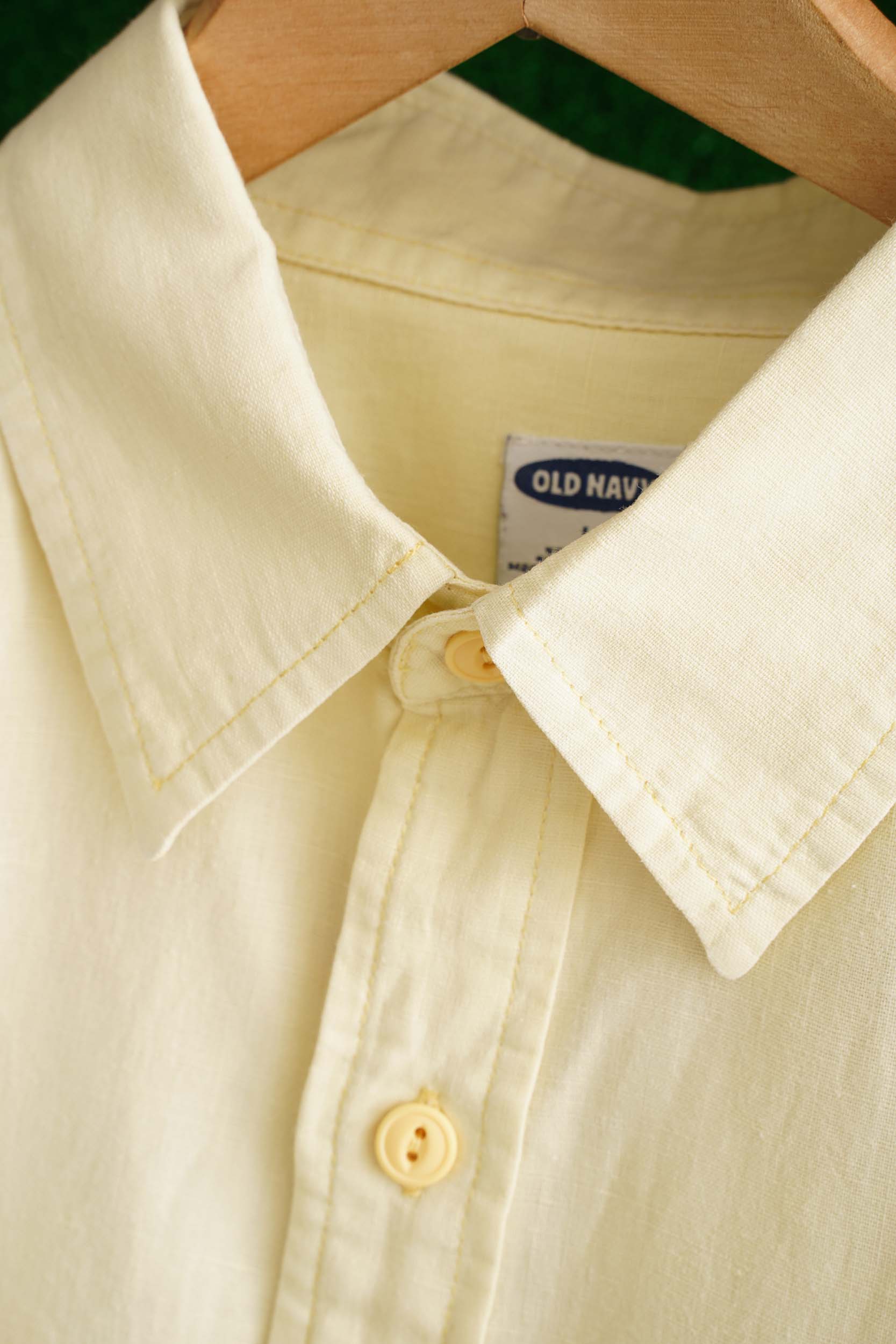 90S OLD NAVY LINEN PLAIN SHIRT