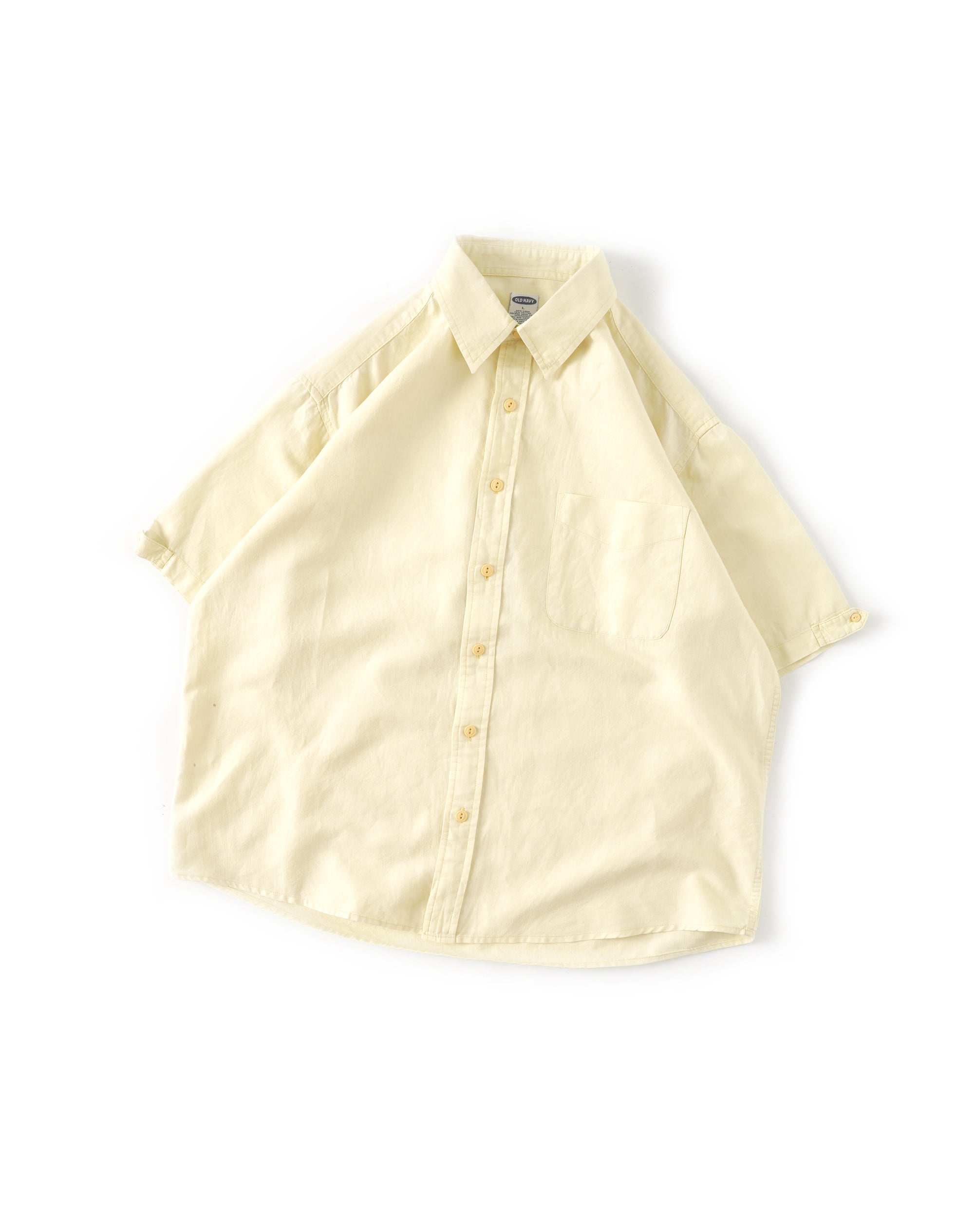 90S OLD NAVY LINEN PLAIN SHIRT