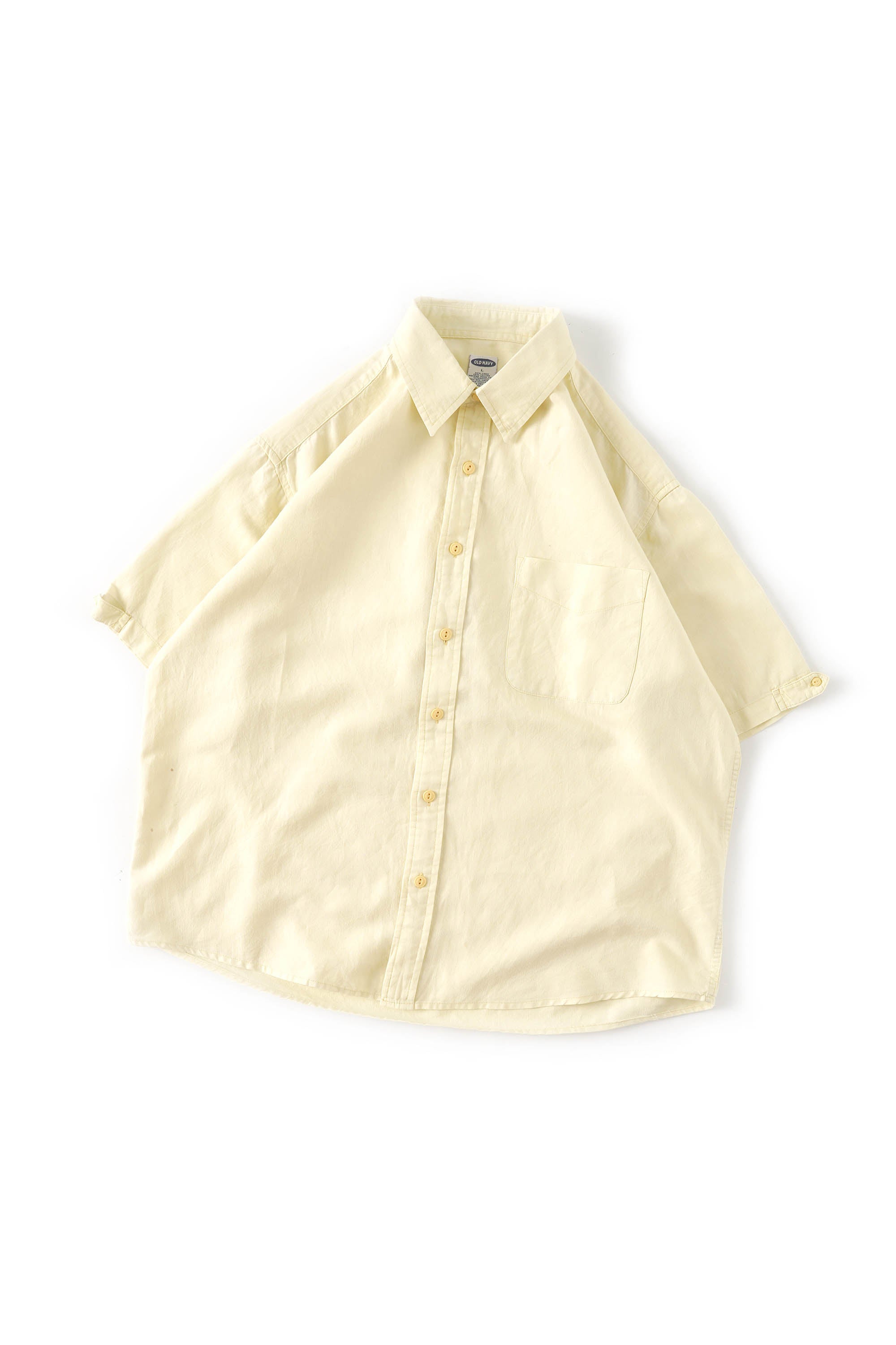 90S OLD NAVY LINEN PLAIN SHIRT