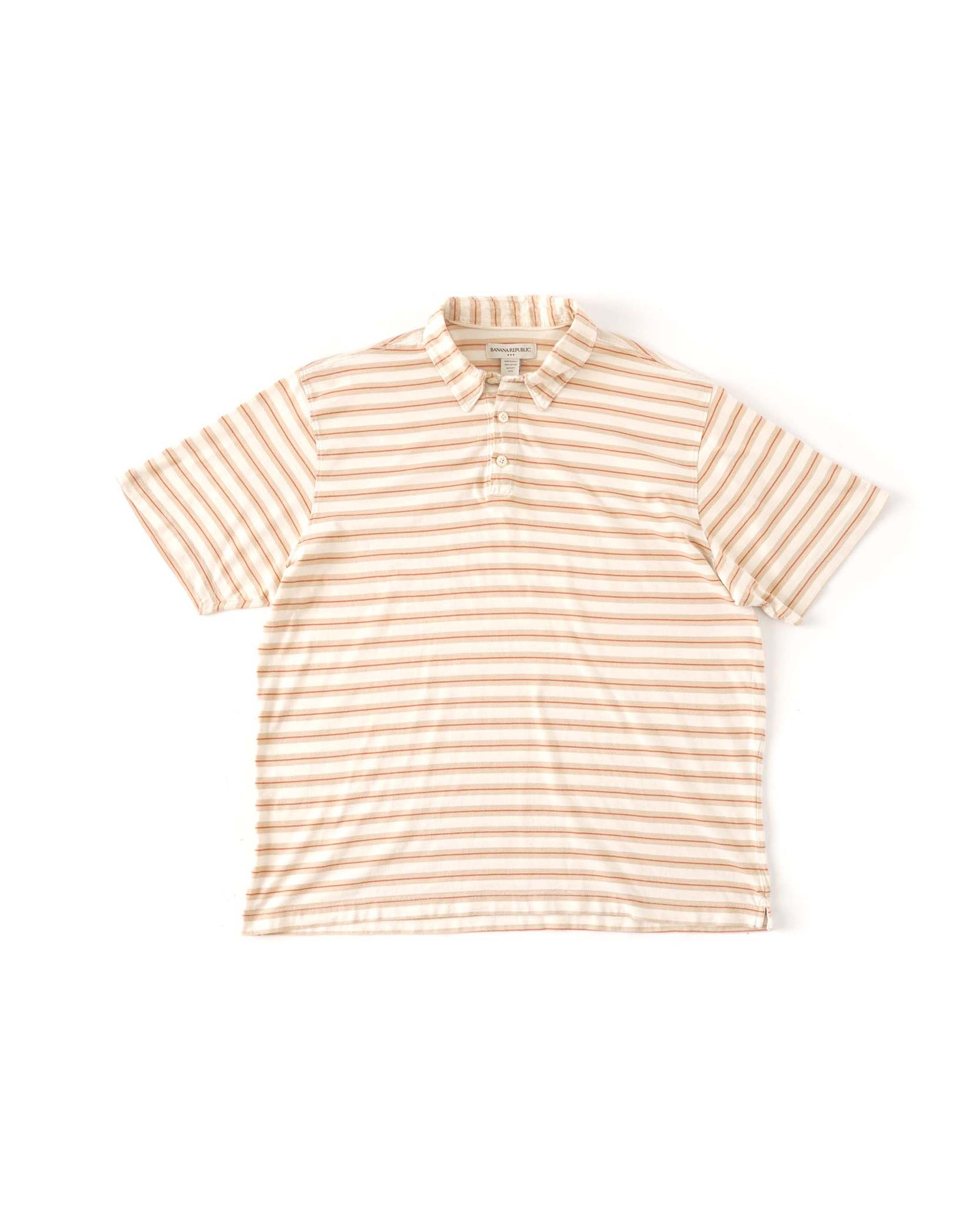 90~00S BANANA REPUBLIC STRIPED POLO