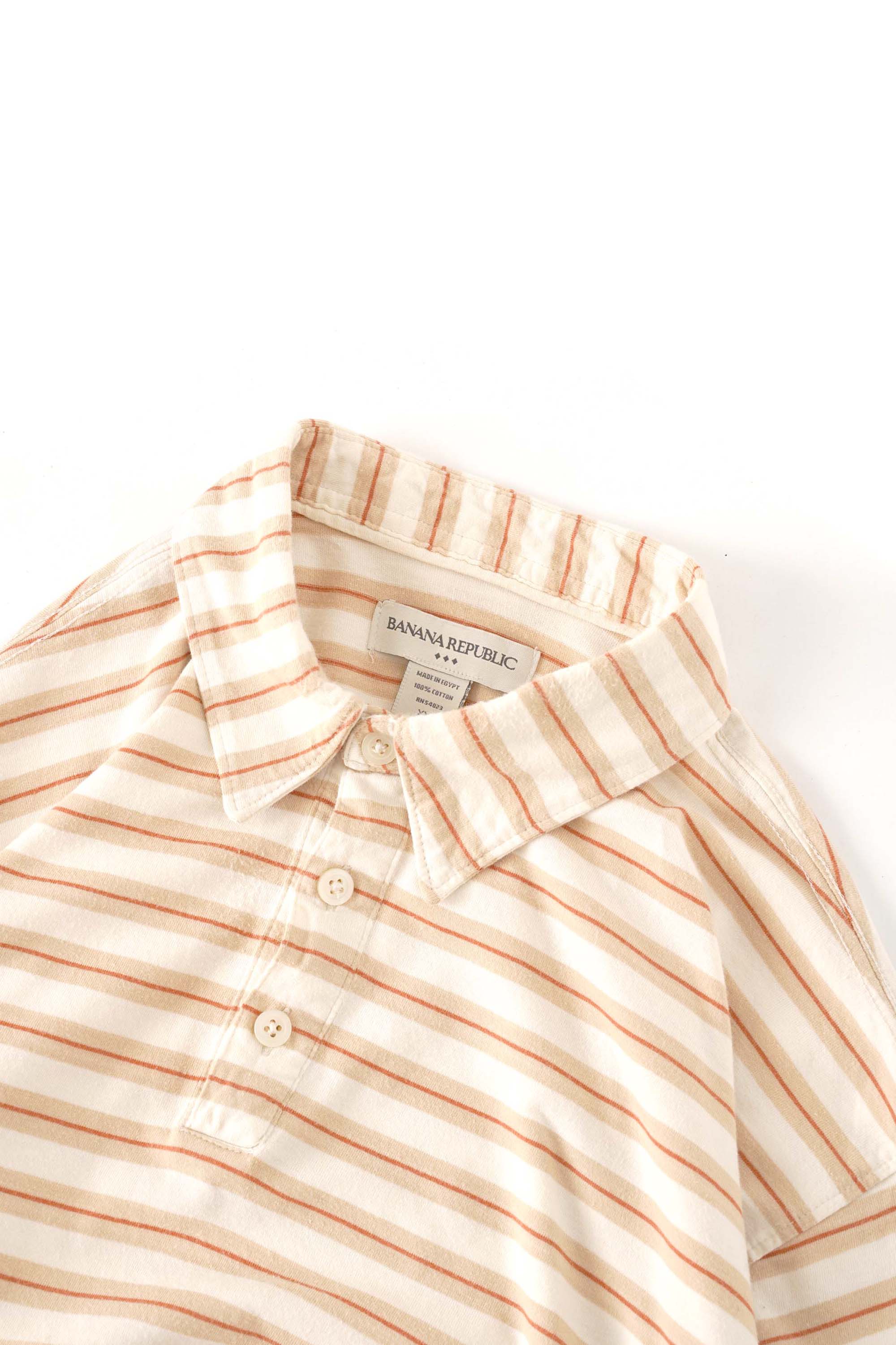 90~00S BANANA REPUBLIC STRIPED POLO