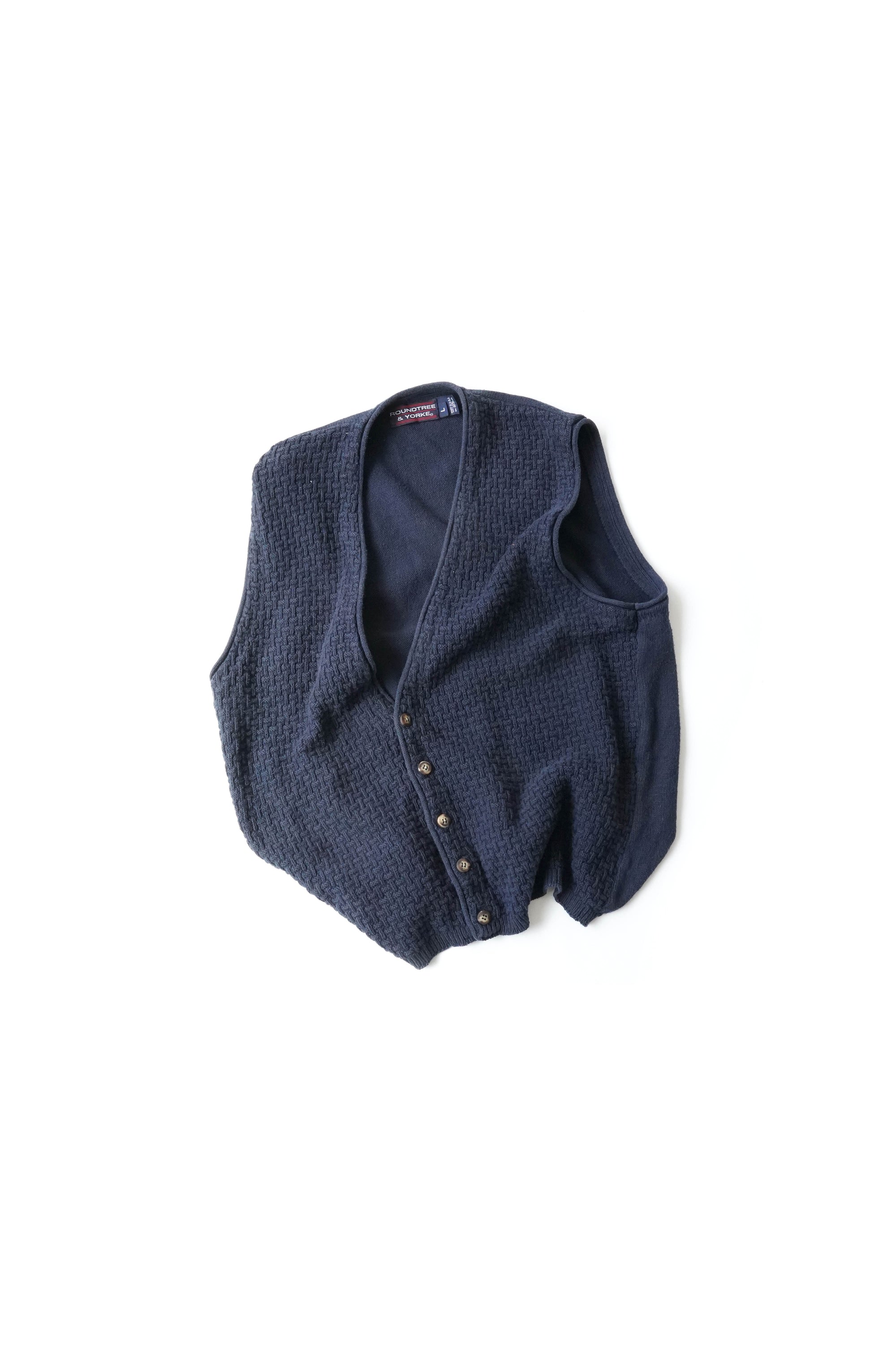 90S MADE IN USA ROUNDTREE & YORKE COTTON KNIT VEST