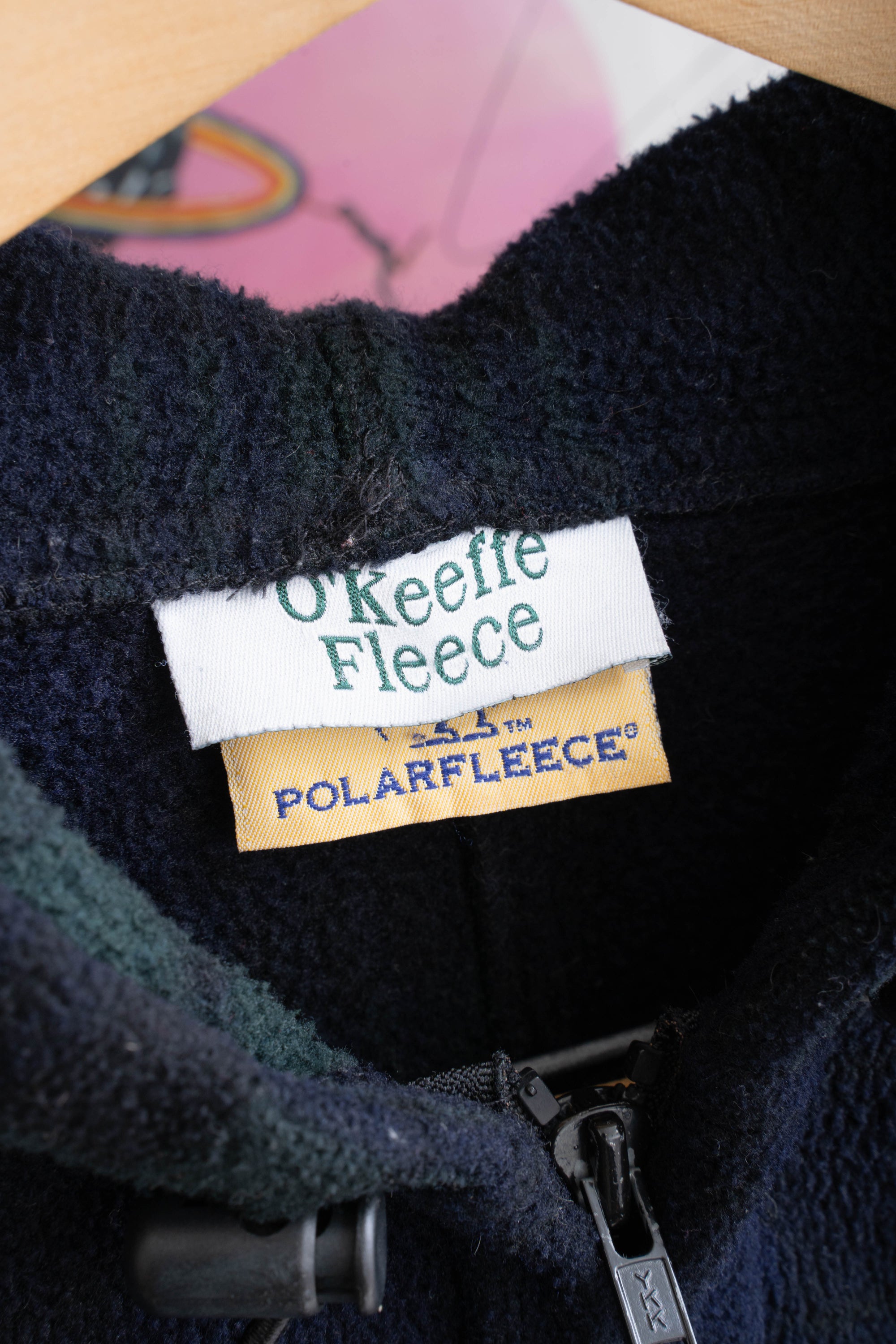 80~90S O'KEEFFE CHECKED FLEECE PARKER