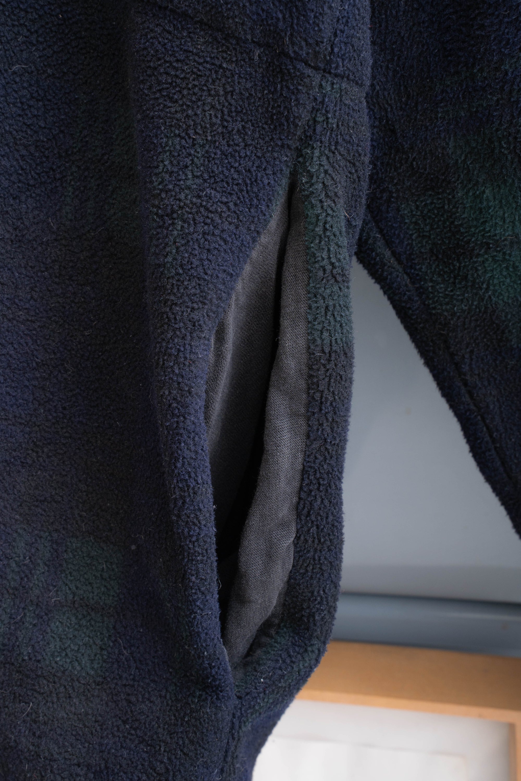 80~90S O'KEEFFE CHECKED FLEECE PARKER