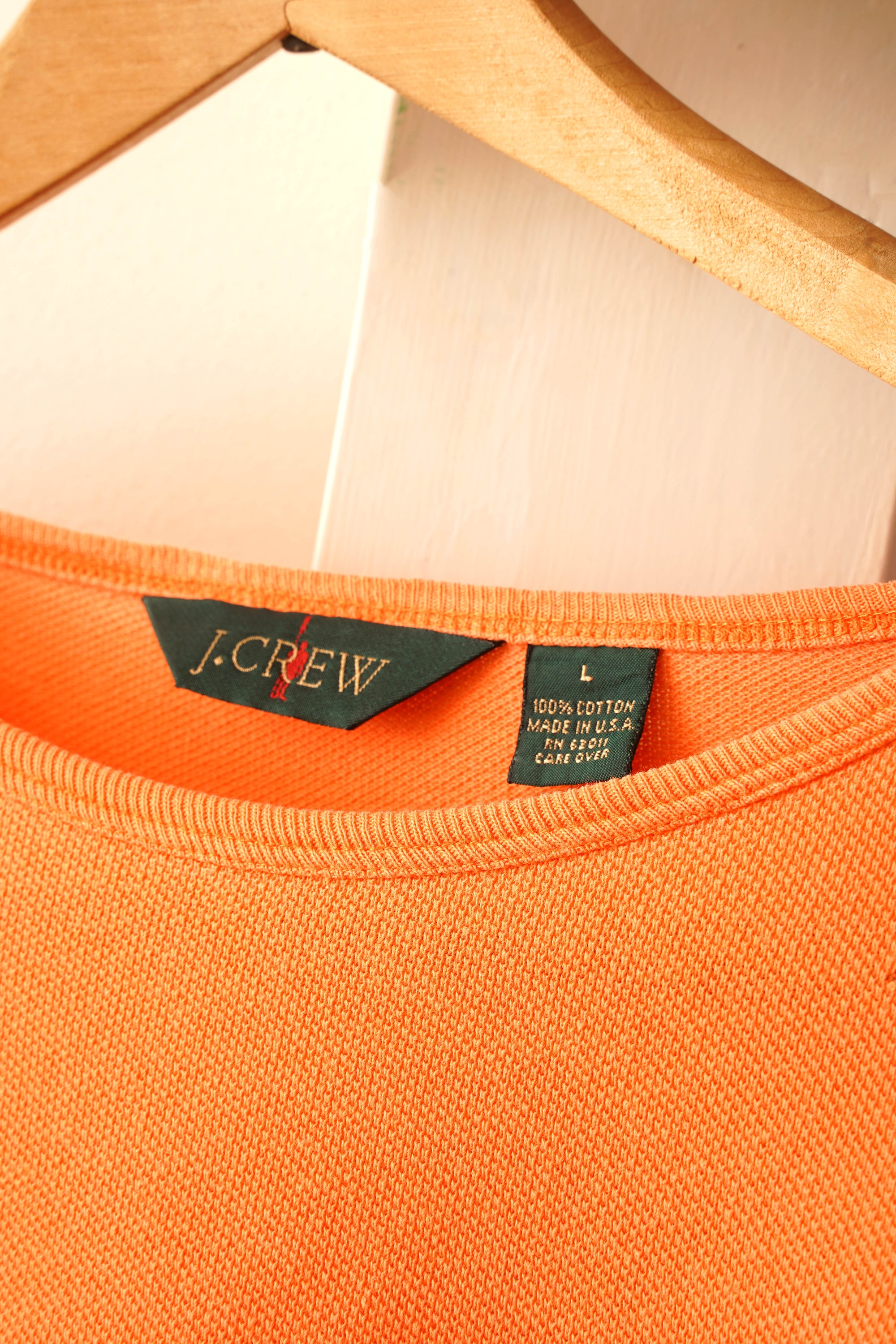 90S MADE IN USA J.CREW MOSS STITCH L/S T-SHIRT