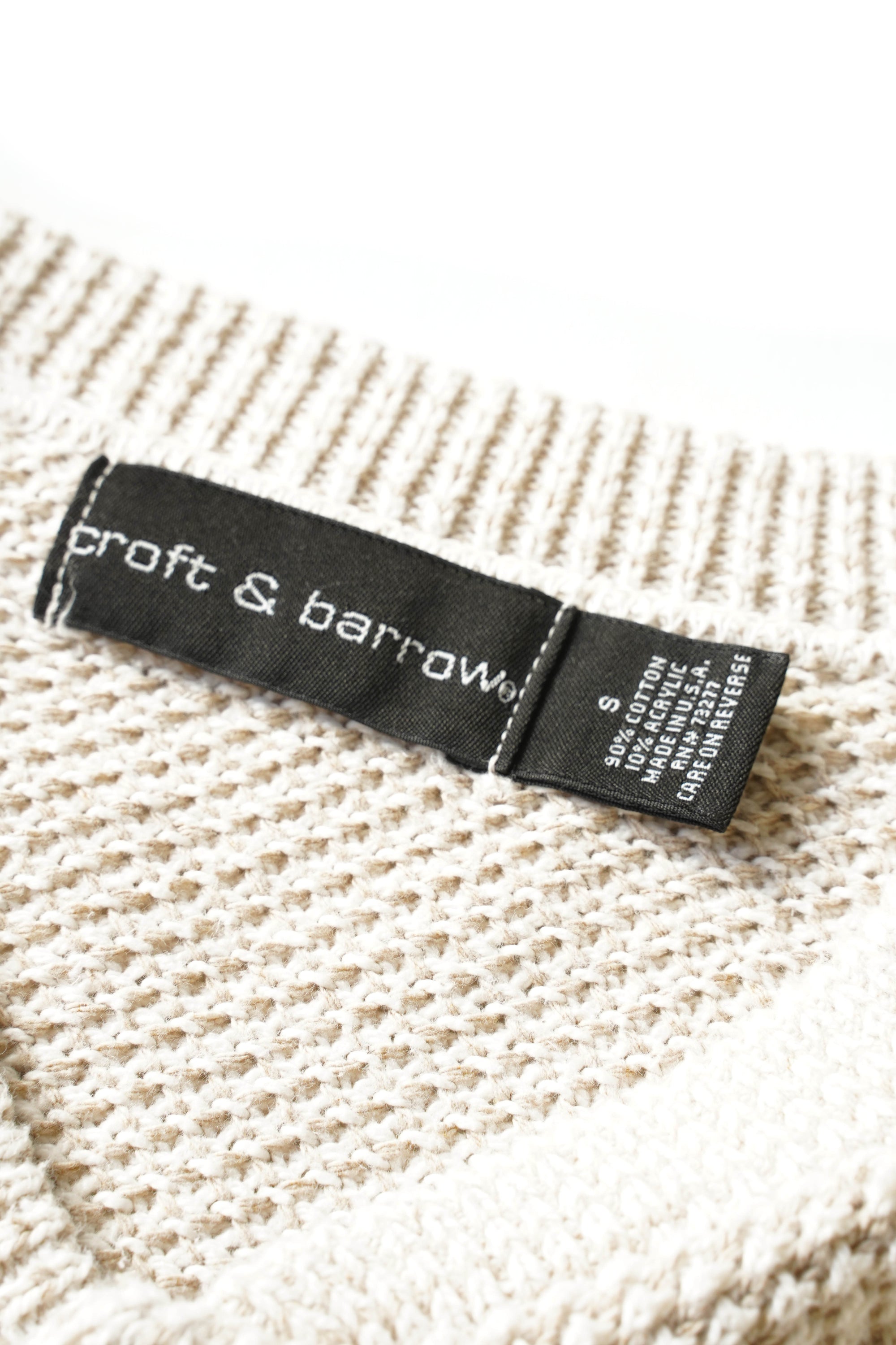 90S MADE IN USA CROFT & BARROW MOSS STITCH SWEATER