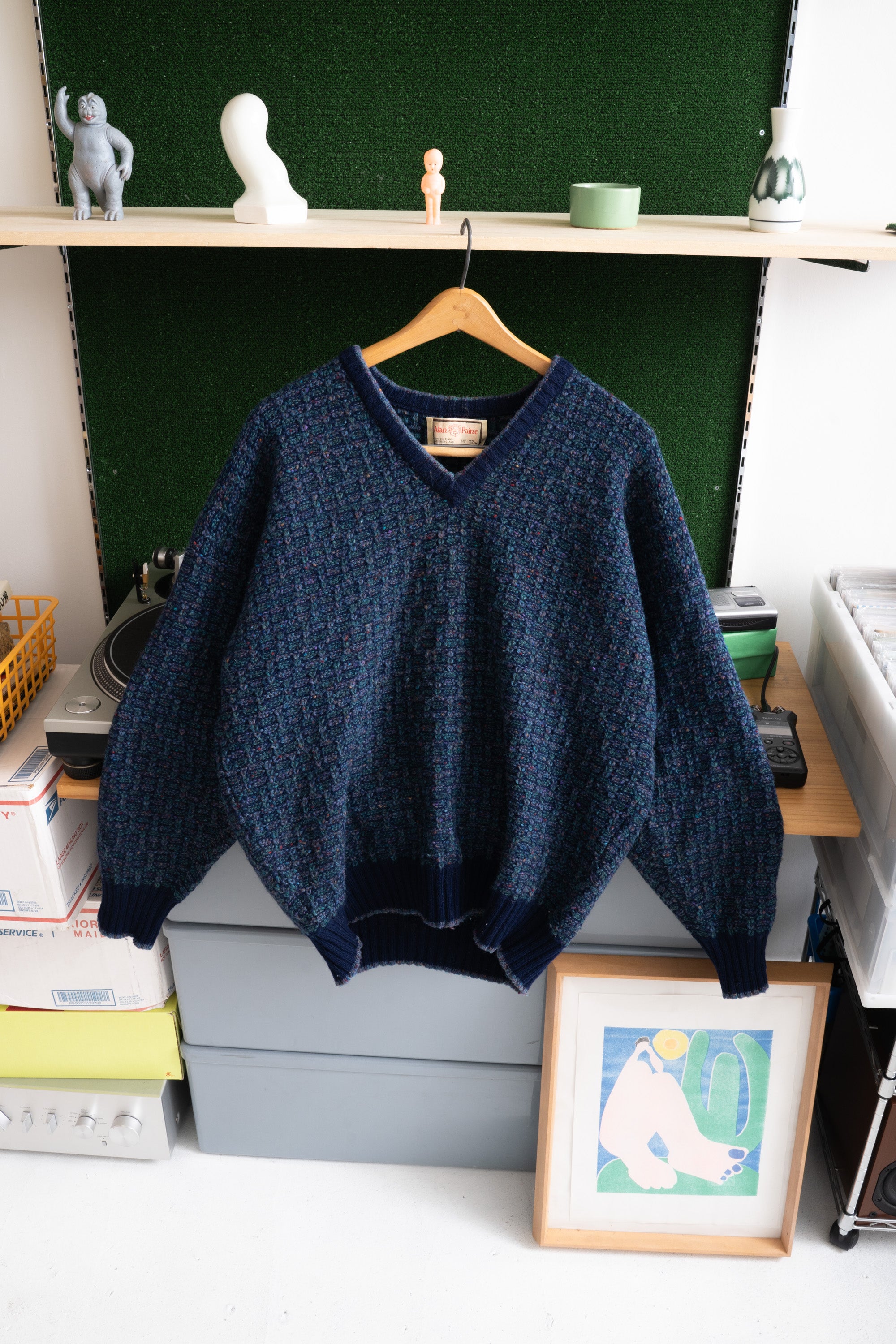 70S MADE IN ENGLAND ALAN PAINE SHETLANDWOOL SWEATER