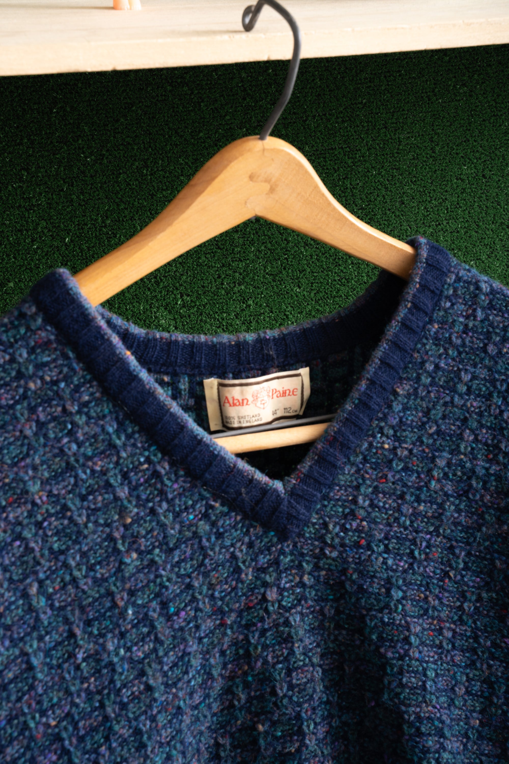 70S MADE IN ENGLAND ALAN PAINE SHETLANDWOOL SWEATER