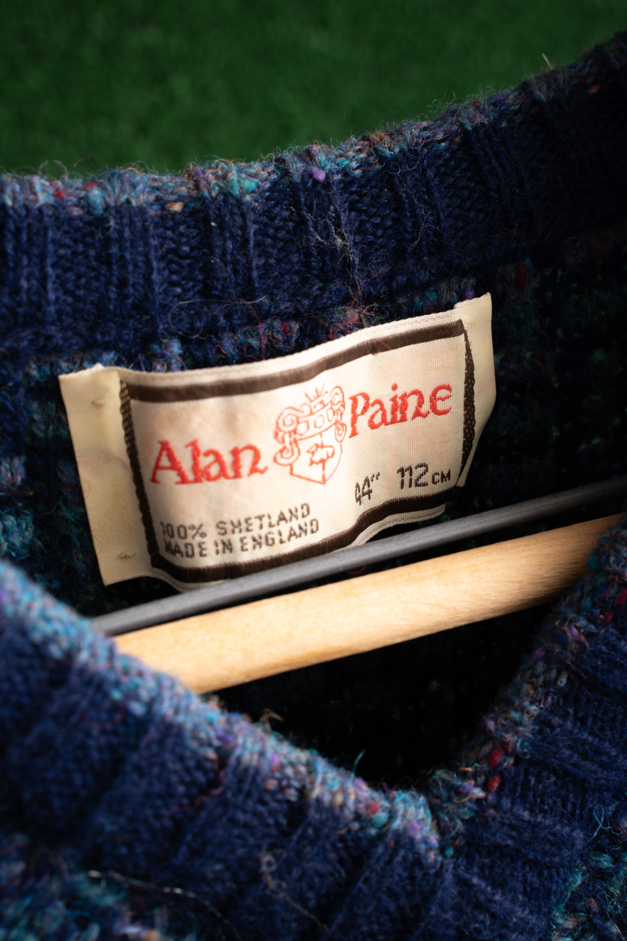 70S MADE IN ENGLAND ALAN PAINE SHETLANDWOOL SWEATER
