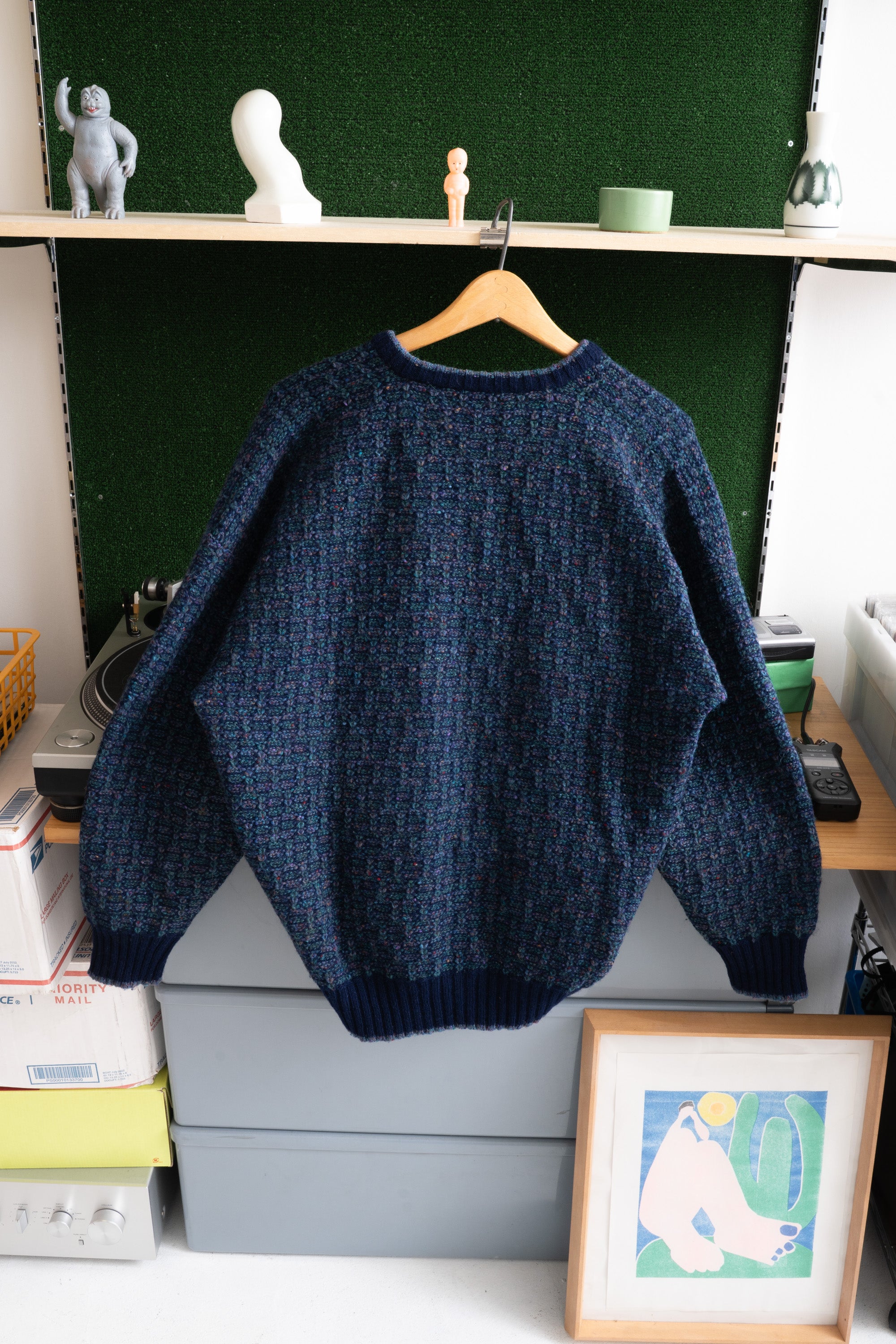 70S MADE IN ENGLAND ALAN PAINE SHETLANDWOOL SWEATER