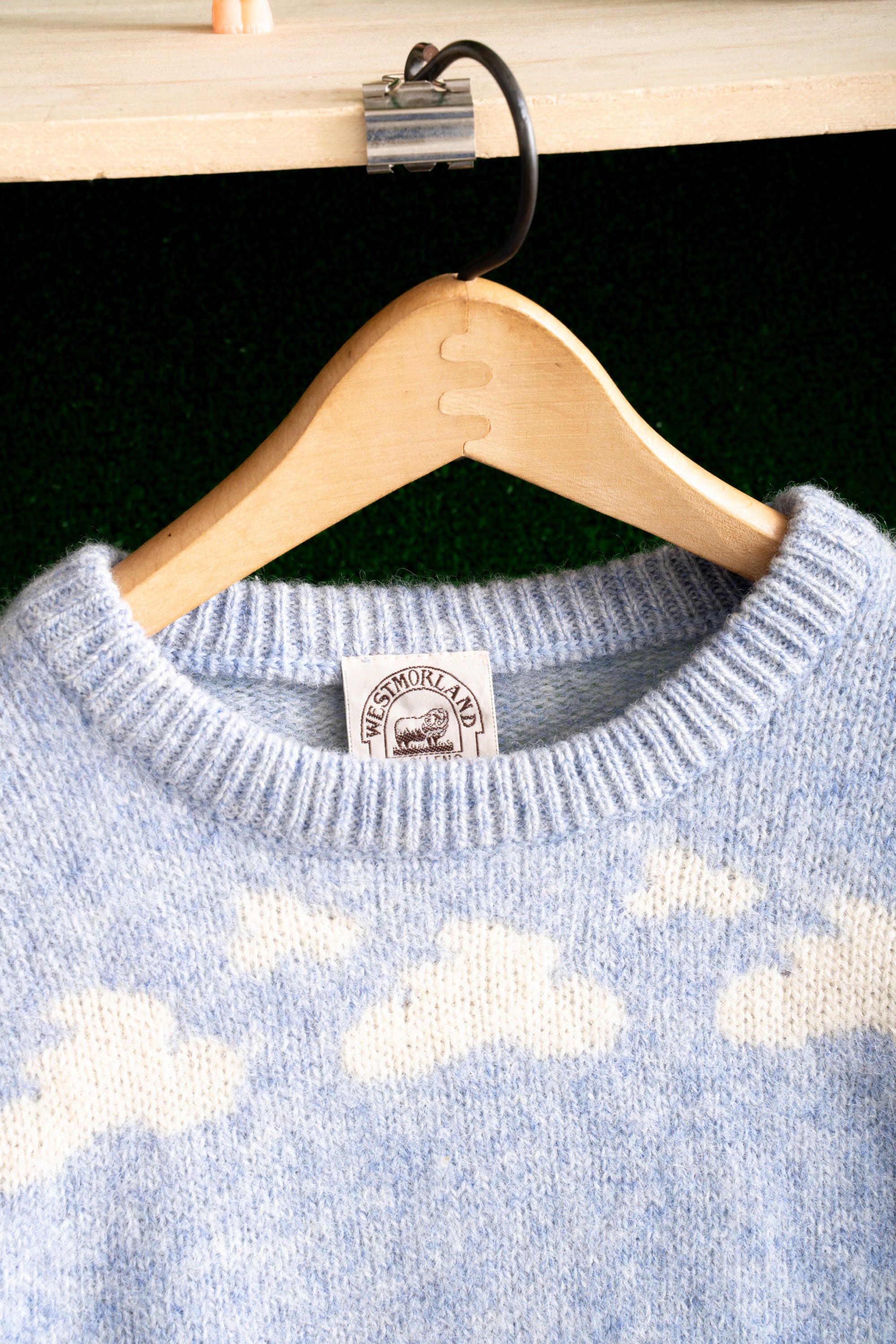 80S WESTMORLAND SHEEP WOOL SWEATER