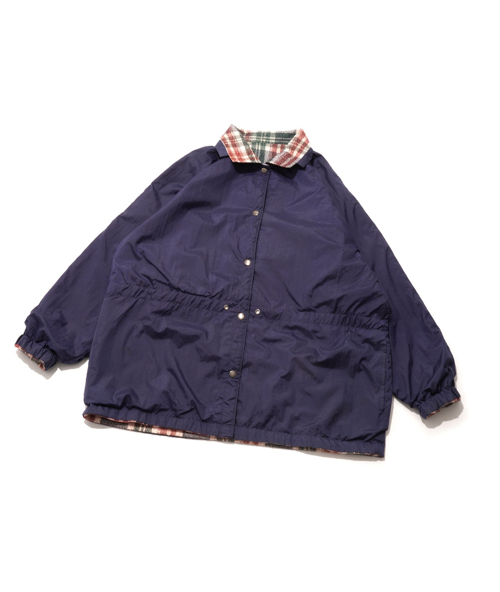 90S UNKNOWN REVERSIBLE CHECK NYLON JACKET