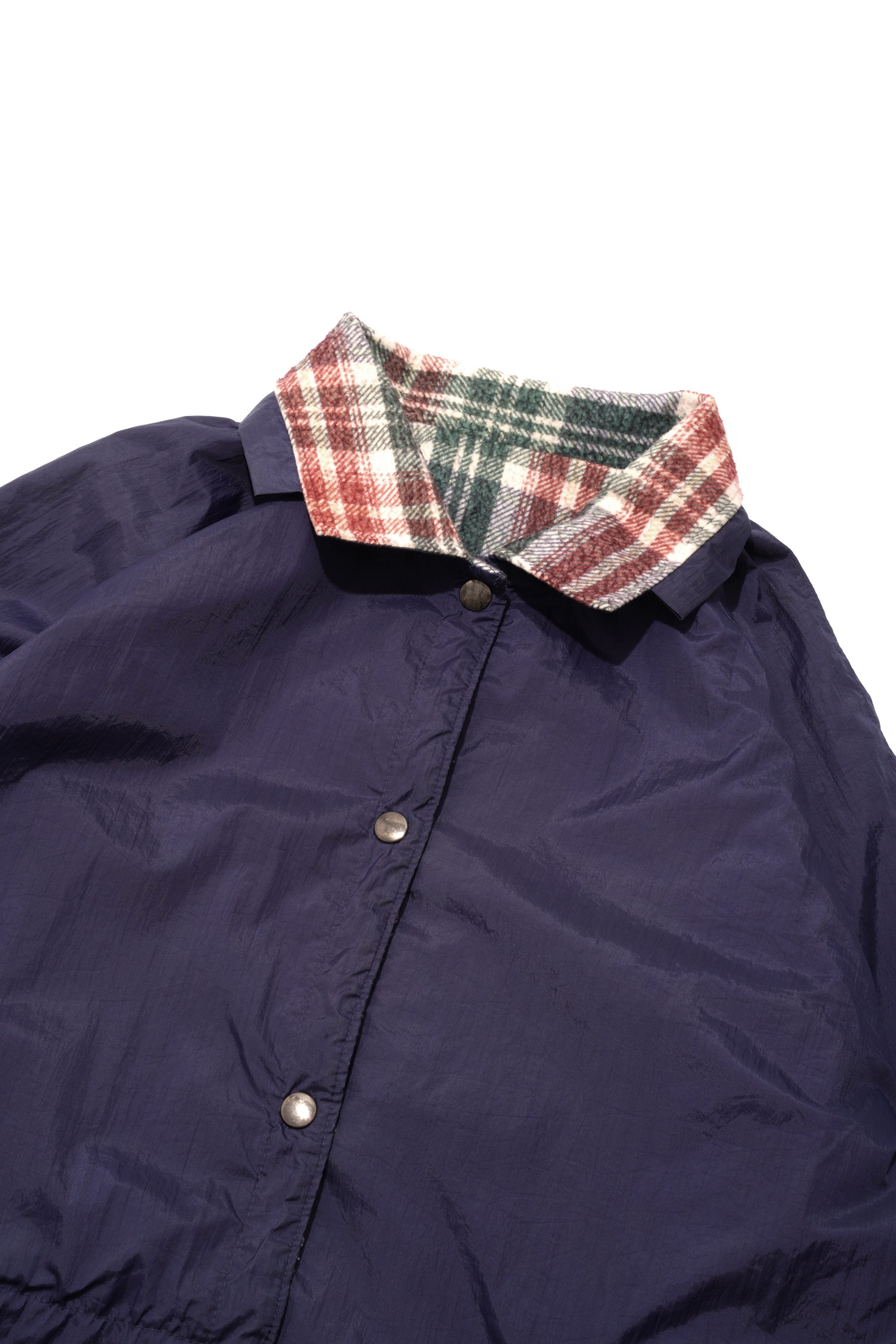 90S UNKNOWN REVERSIBLE CHECK NYLON JACKET