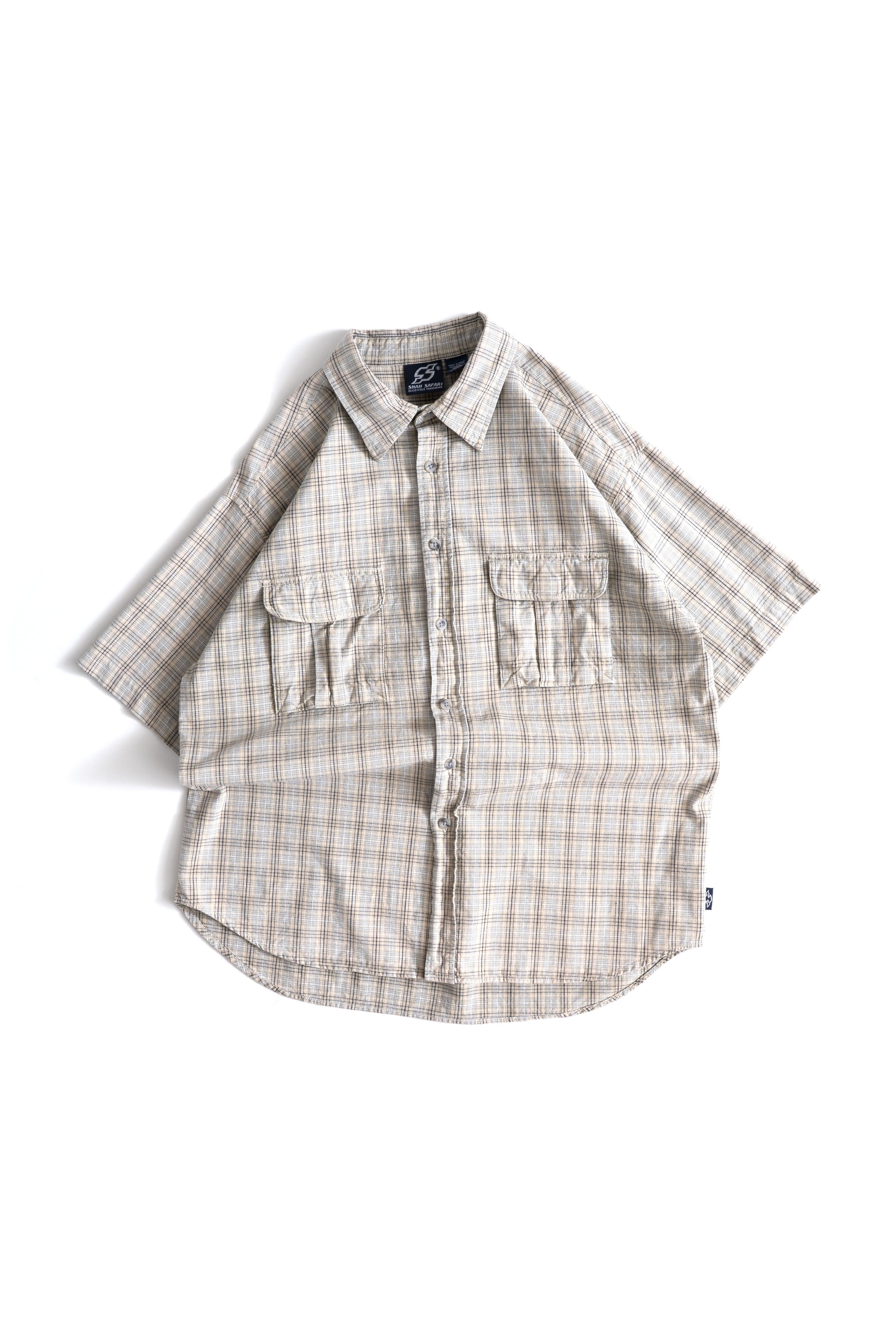 90S SHAH SAFARI CHECKED SHIRT