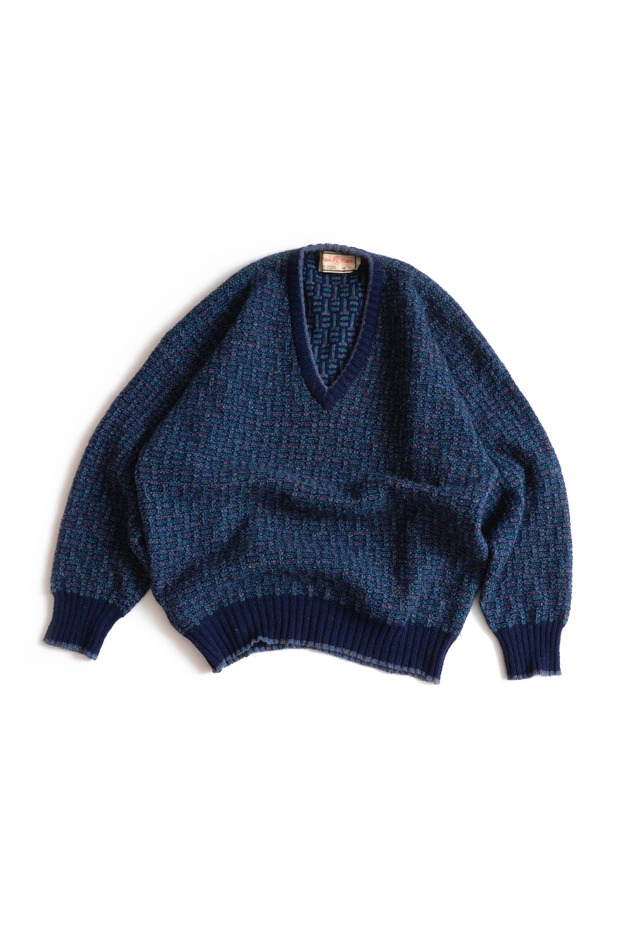 70S MADE IN ENGLAND ALAN PAINE SHETLANDWOOL SWEATER