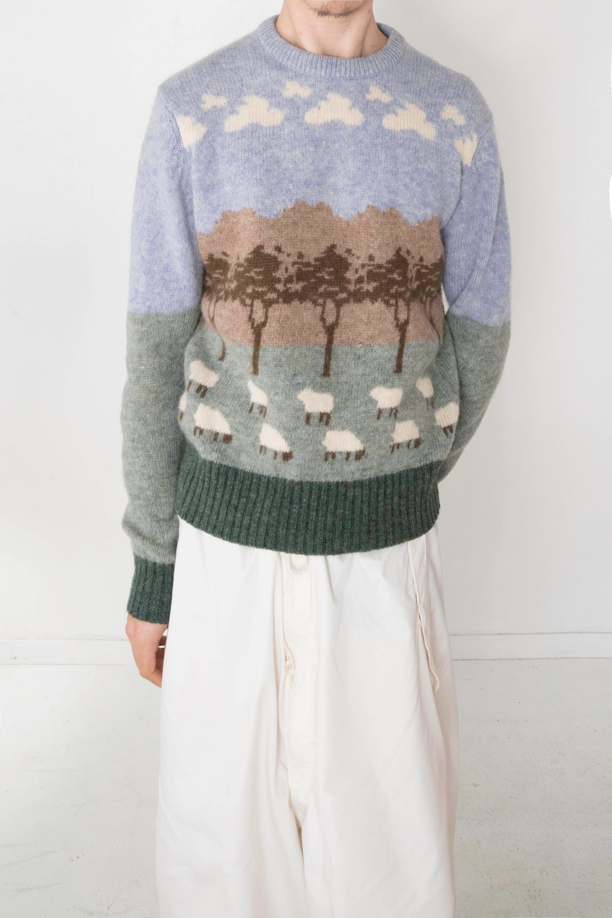 80S WESTMORLAND SHEEP WOOL SWEATER
