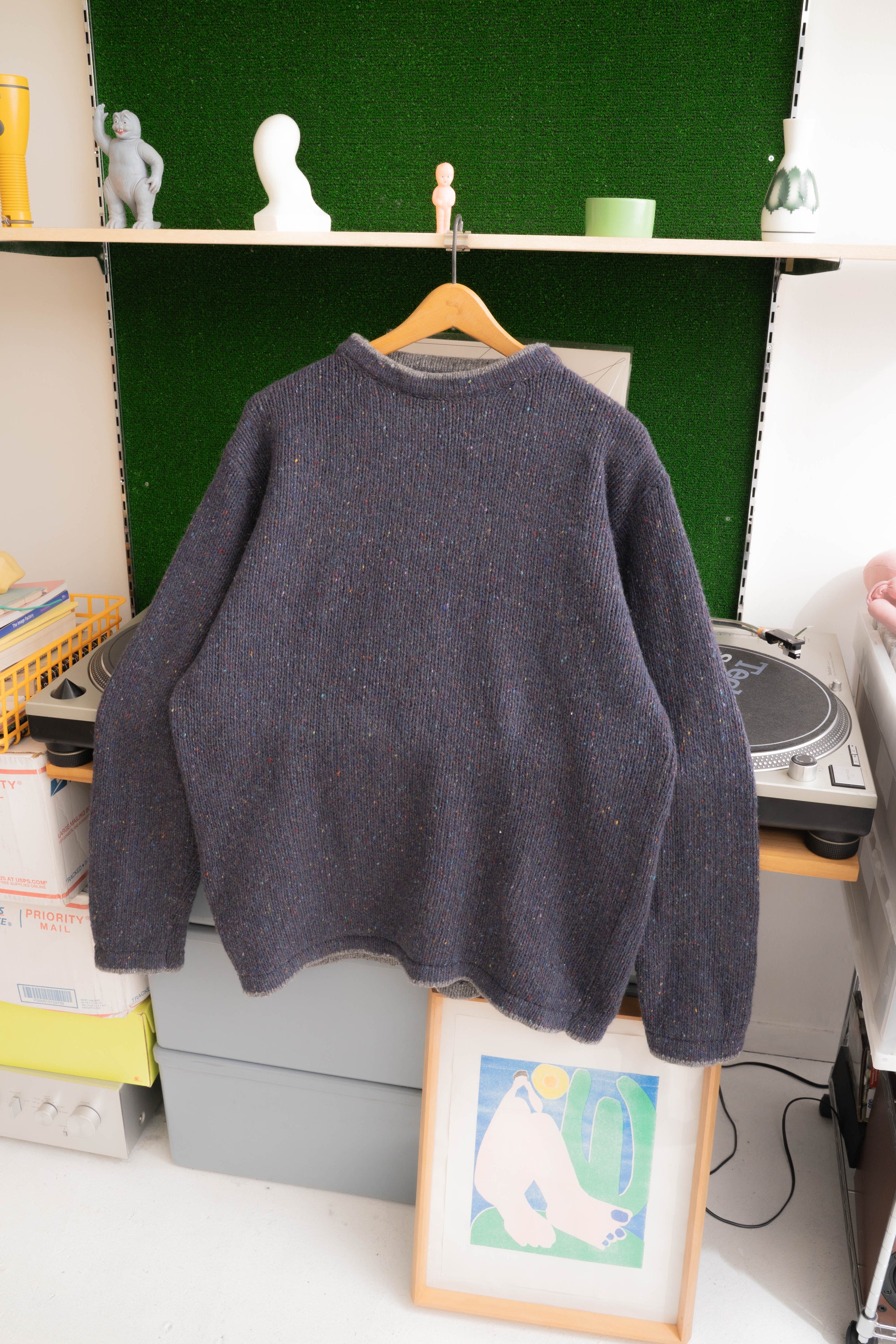 90S MADE IN IRELAND IRELANDSEYE NEPPED CASHMERE KNIT