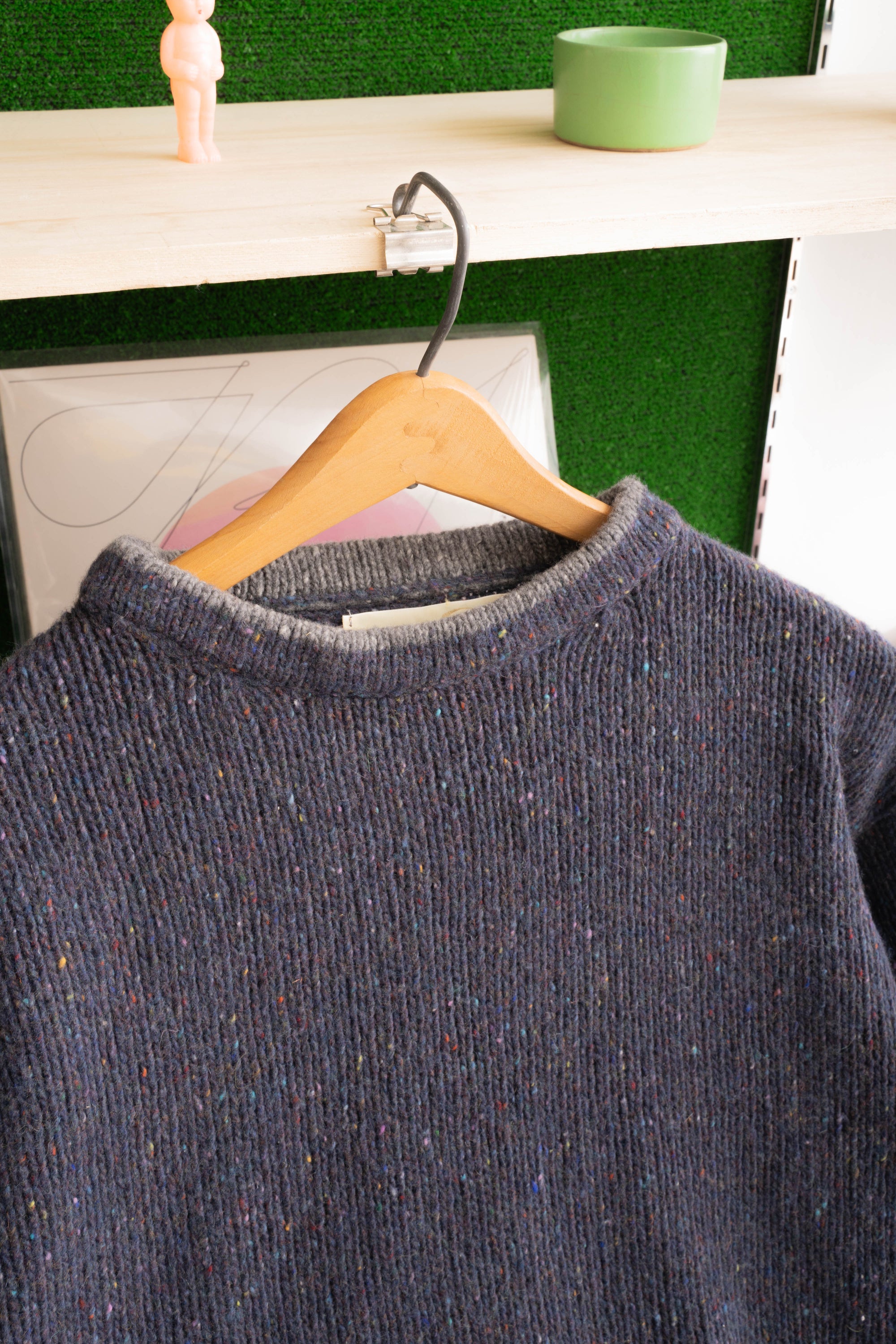 90S MADE IN IRELAND IRELANDSEYE NEPPED CASHMERE KNIT