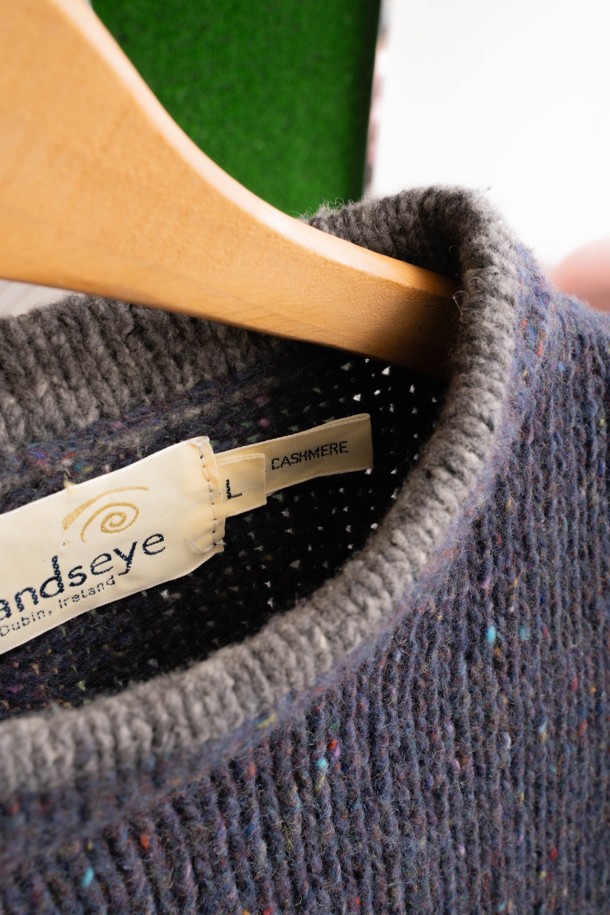 90S MADE IN IRELAND IRELANDSEYE NEPPED CASHMERE KNIT