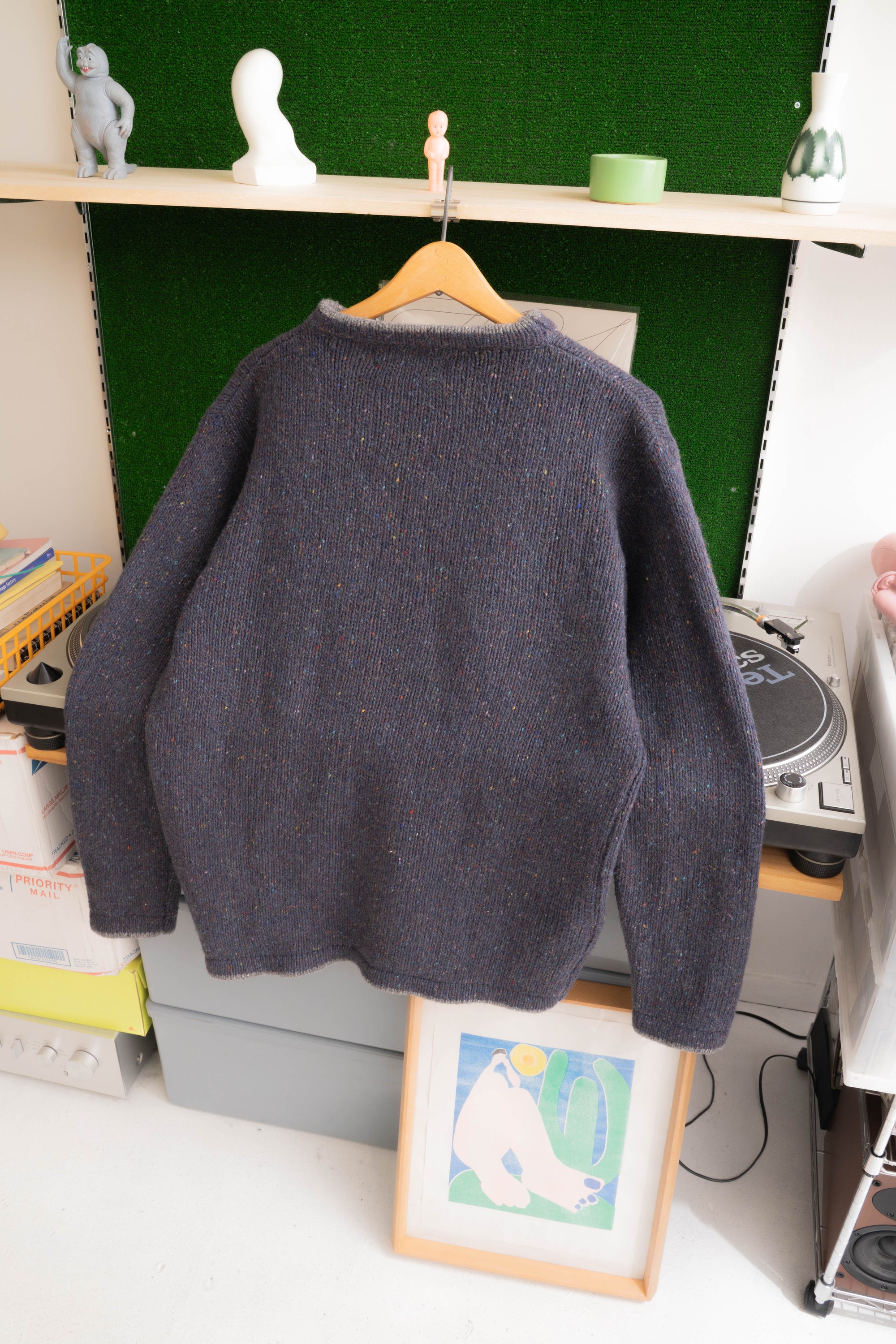 90S MADE IN IRELAND IRELANDSEYE NEPPED CASHMERE KNIT