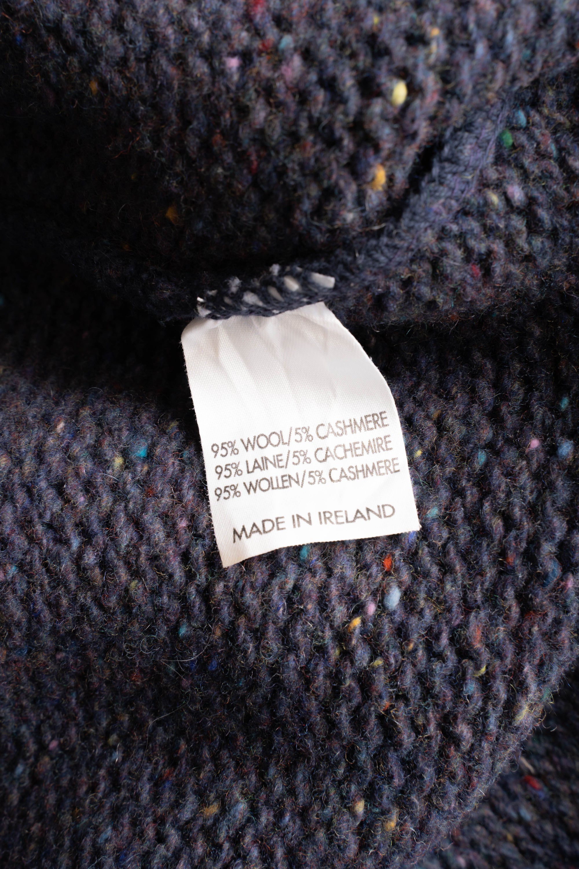 90S MADE IN IRELAND IRELANDSEYE NEPPED CASHMERE KNIT