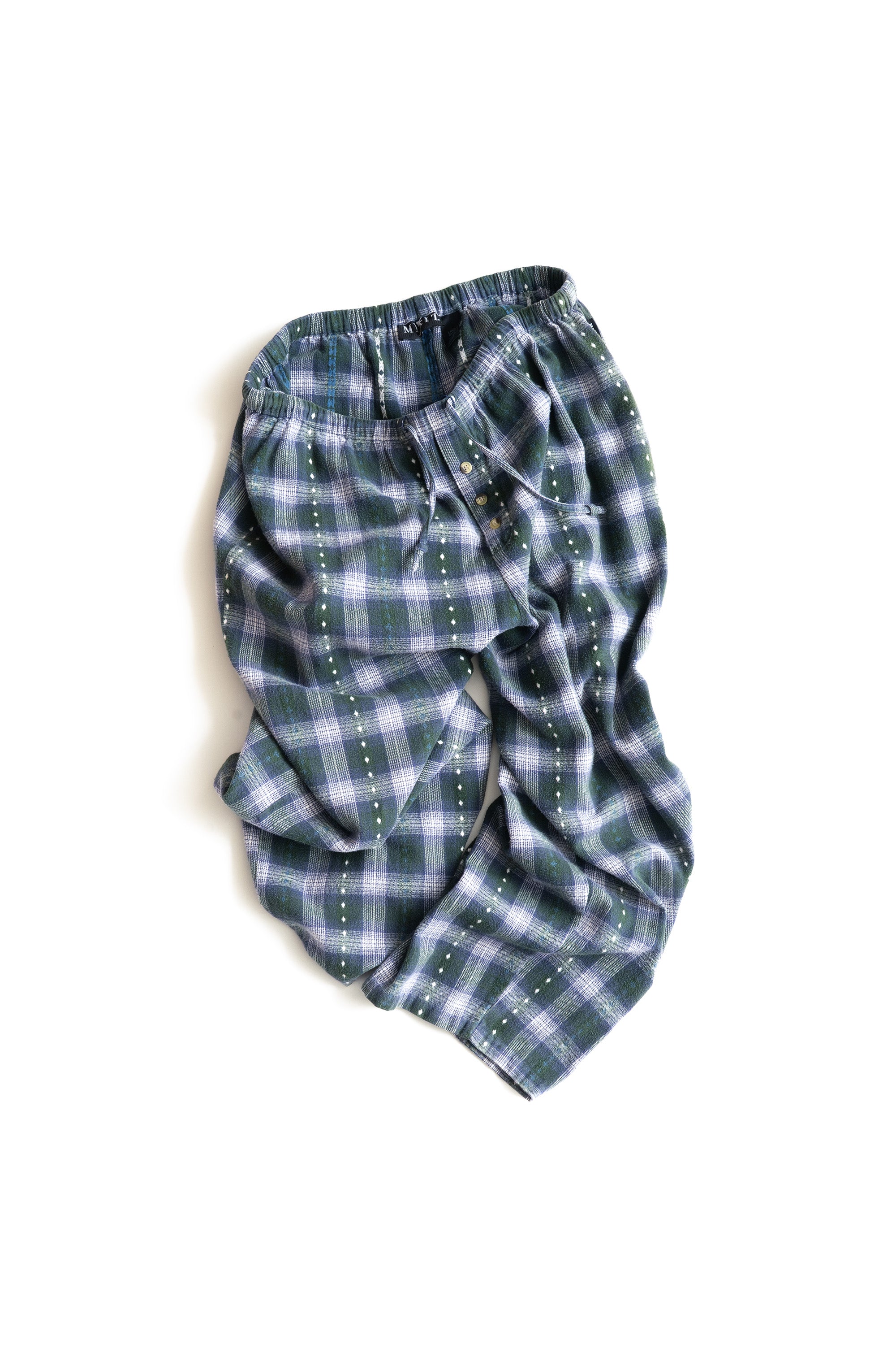 90-00S CHECKED EASY PANTS