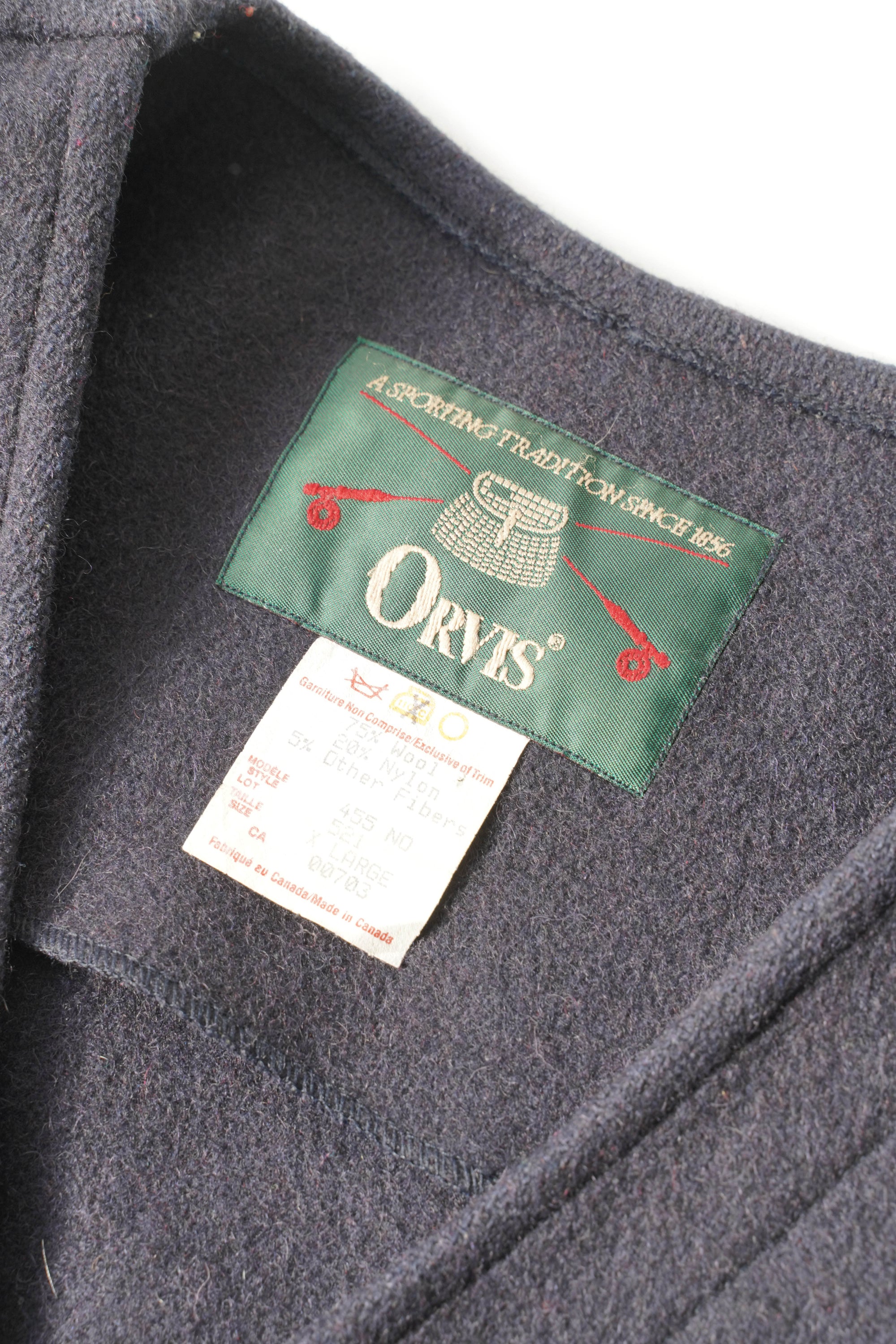 80S MADE IN CANADA ORVIS WOOL VEST