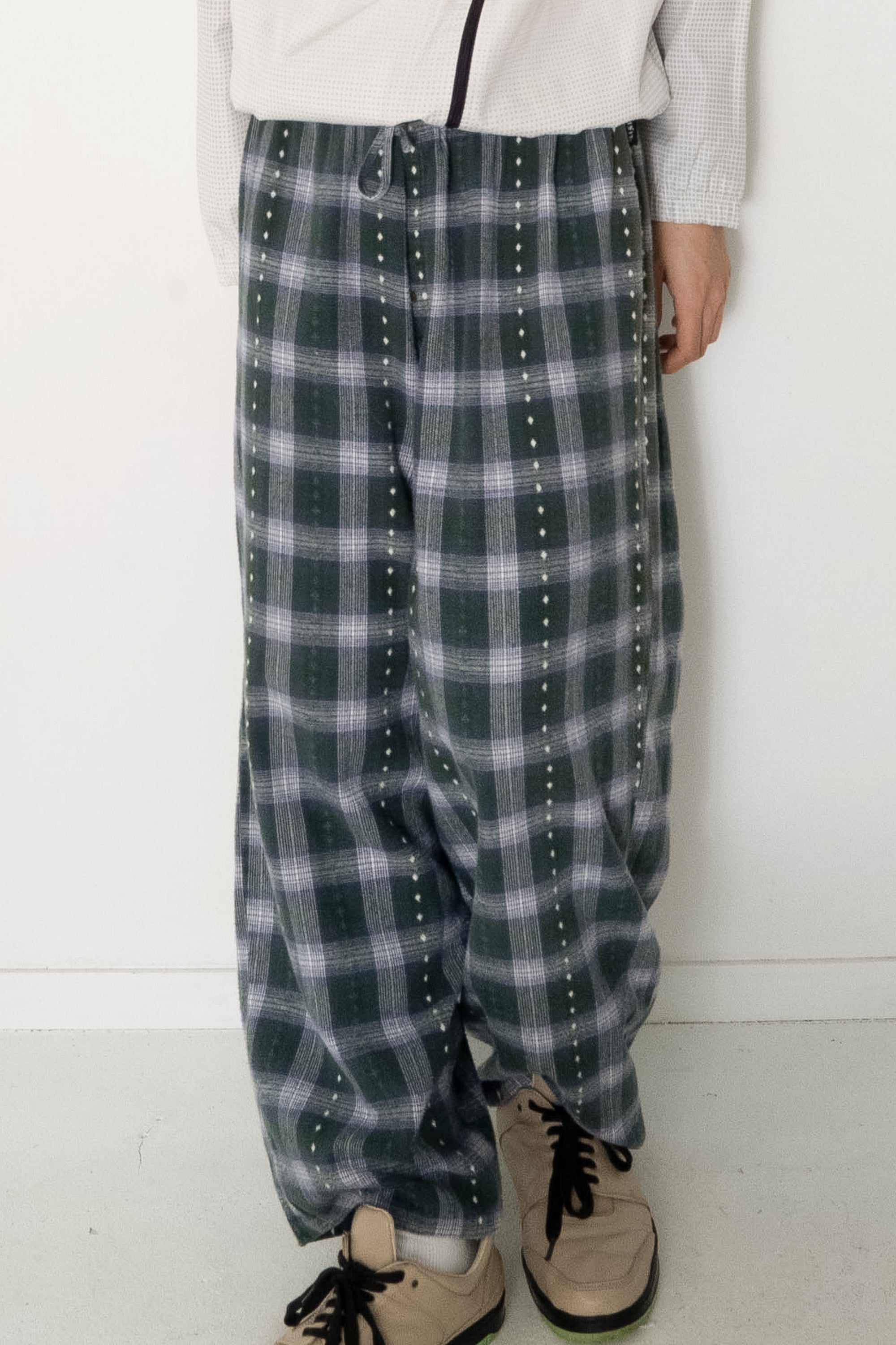 90-00S CHECKED EASY PANTS