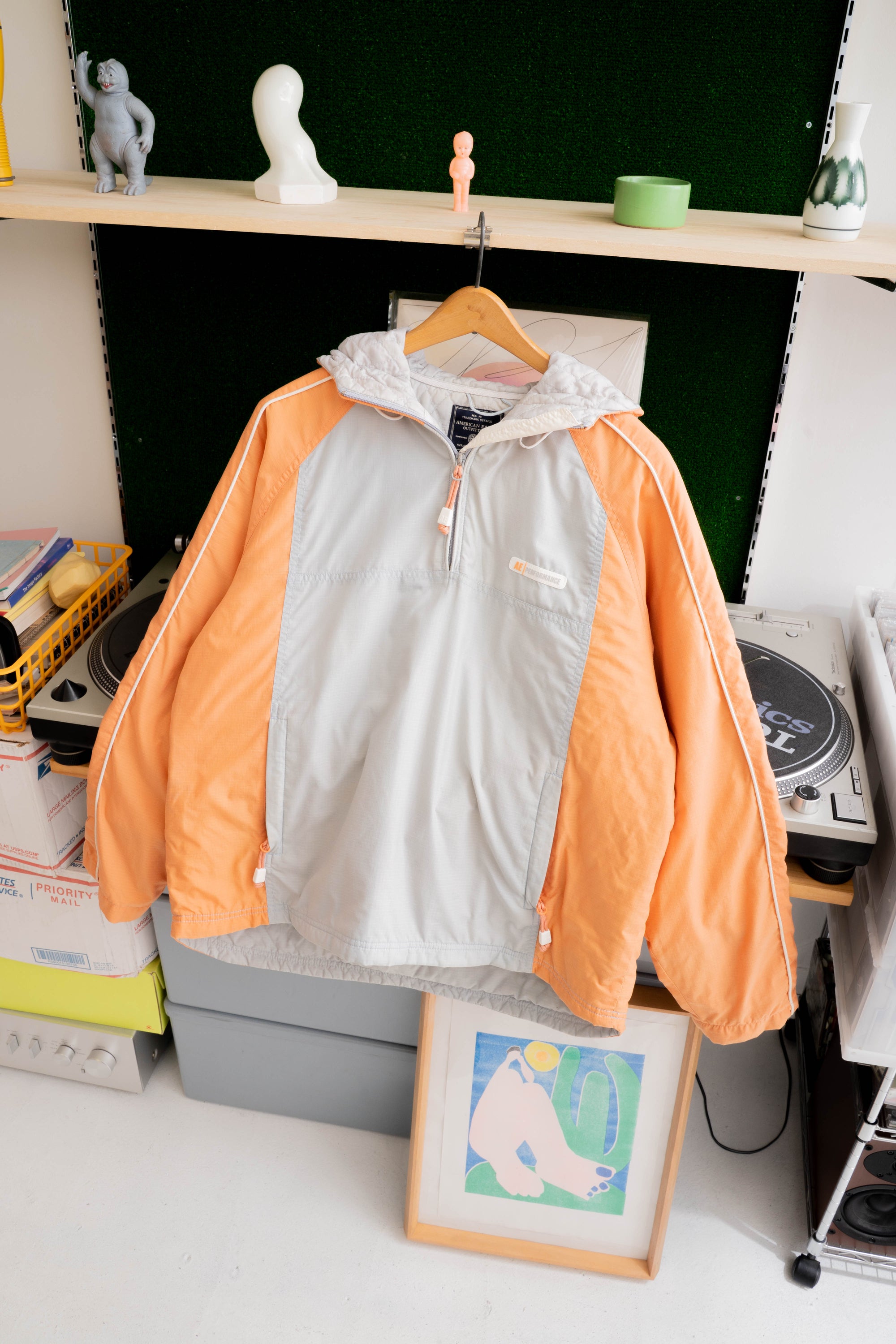 90~00S AMERICAN EAGLE QUILTED ANORAK