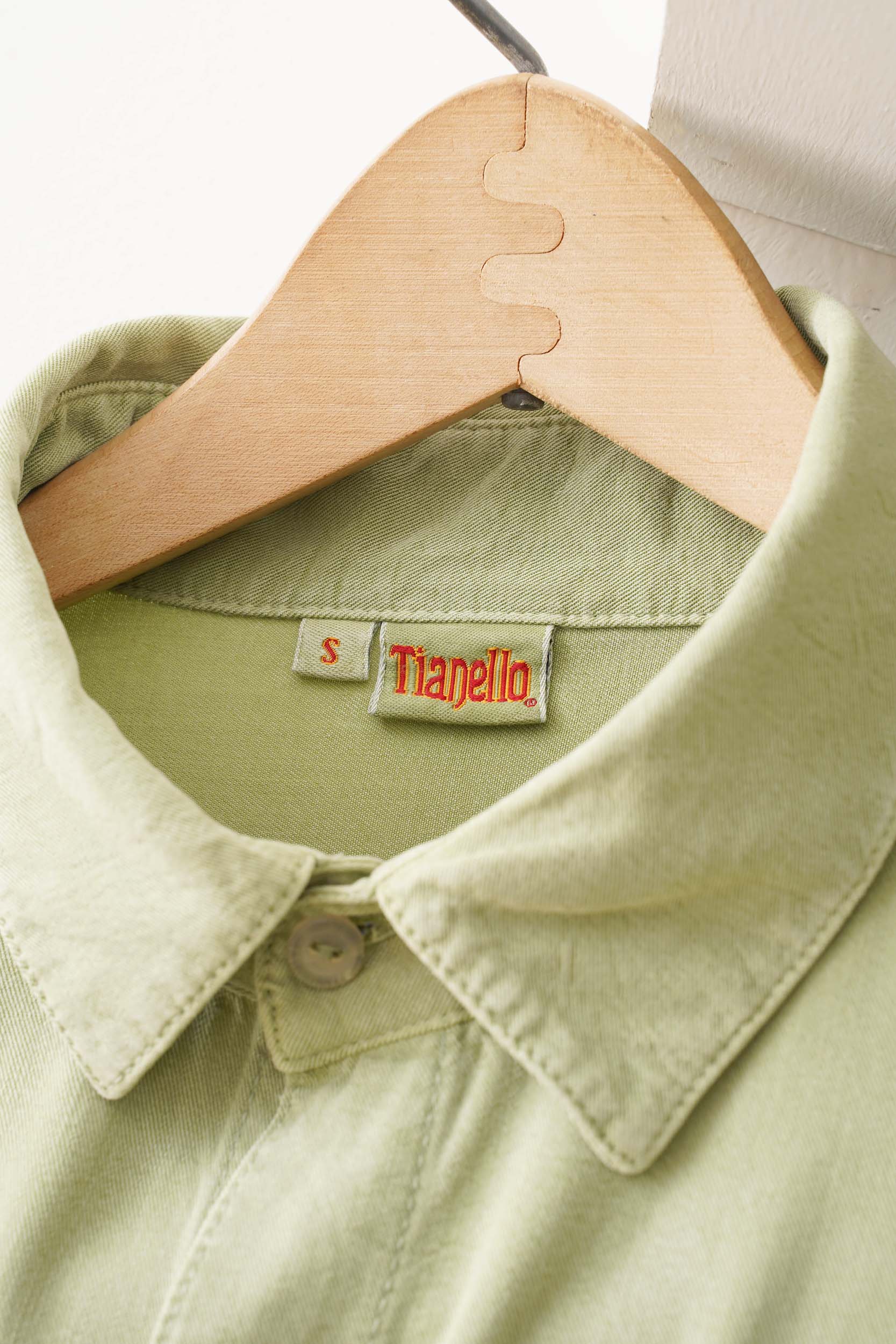 80~90S MADE IN USA TIANELLO GARMENT DYED RAYON SHIRT