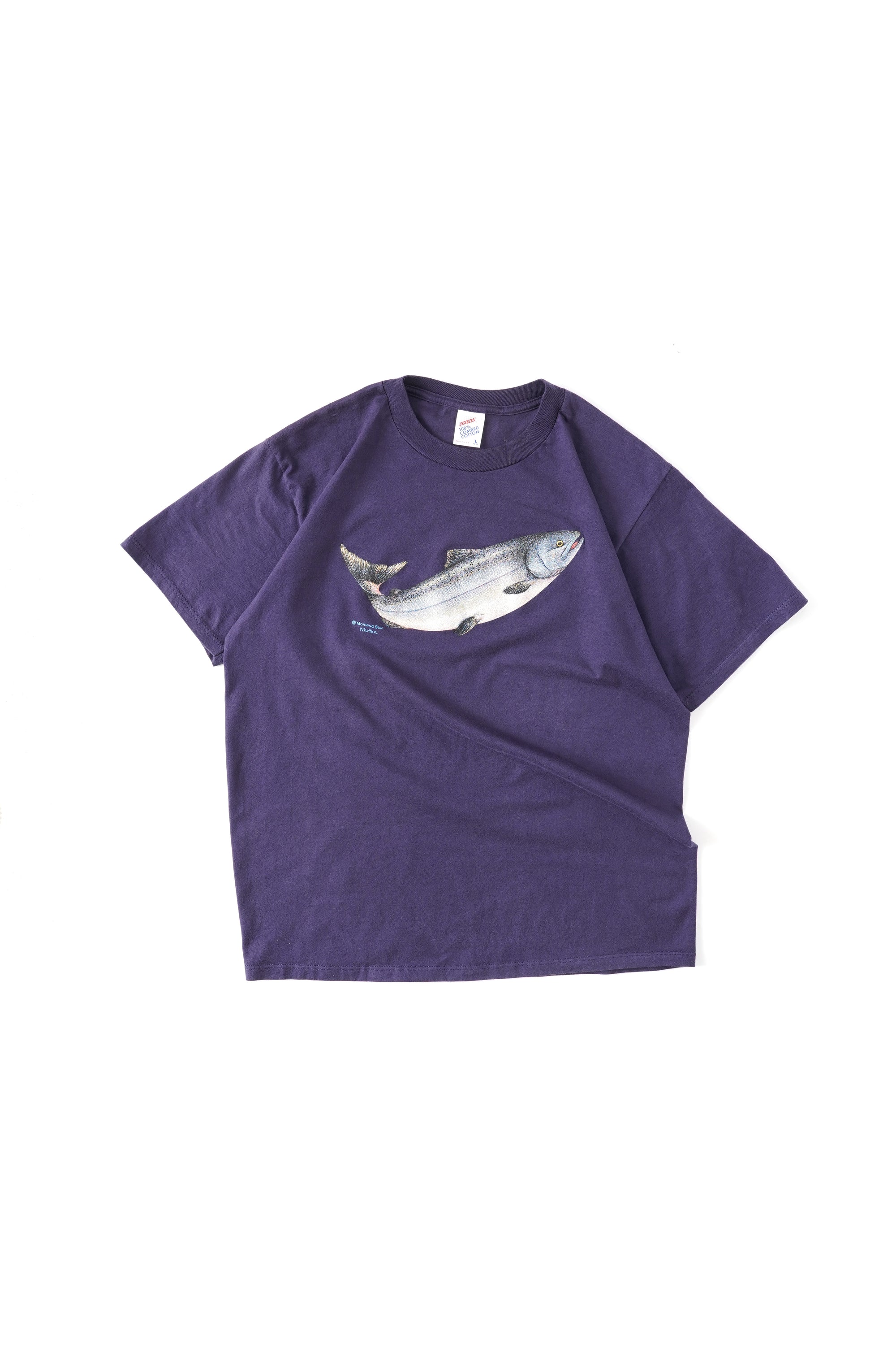 90S MADE IN USA JERZEES TROUT SALMON T-SHIRT