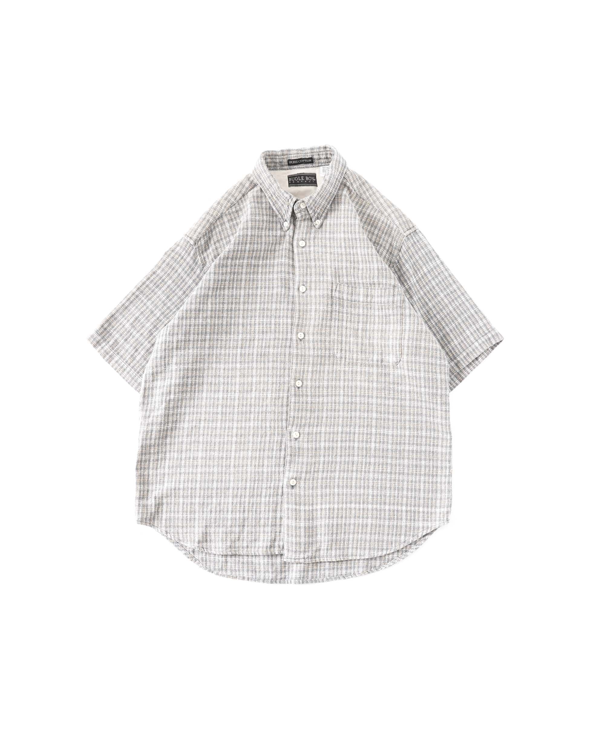 90S BUGLE BOY INDIA COTTON PLAID CHECK SHIRT