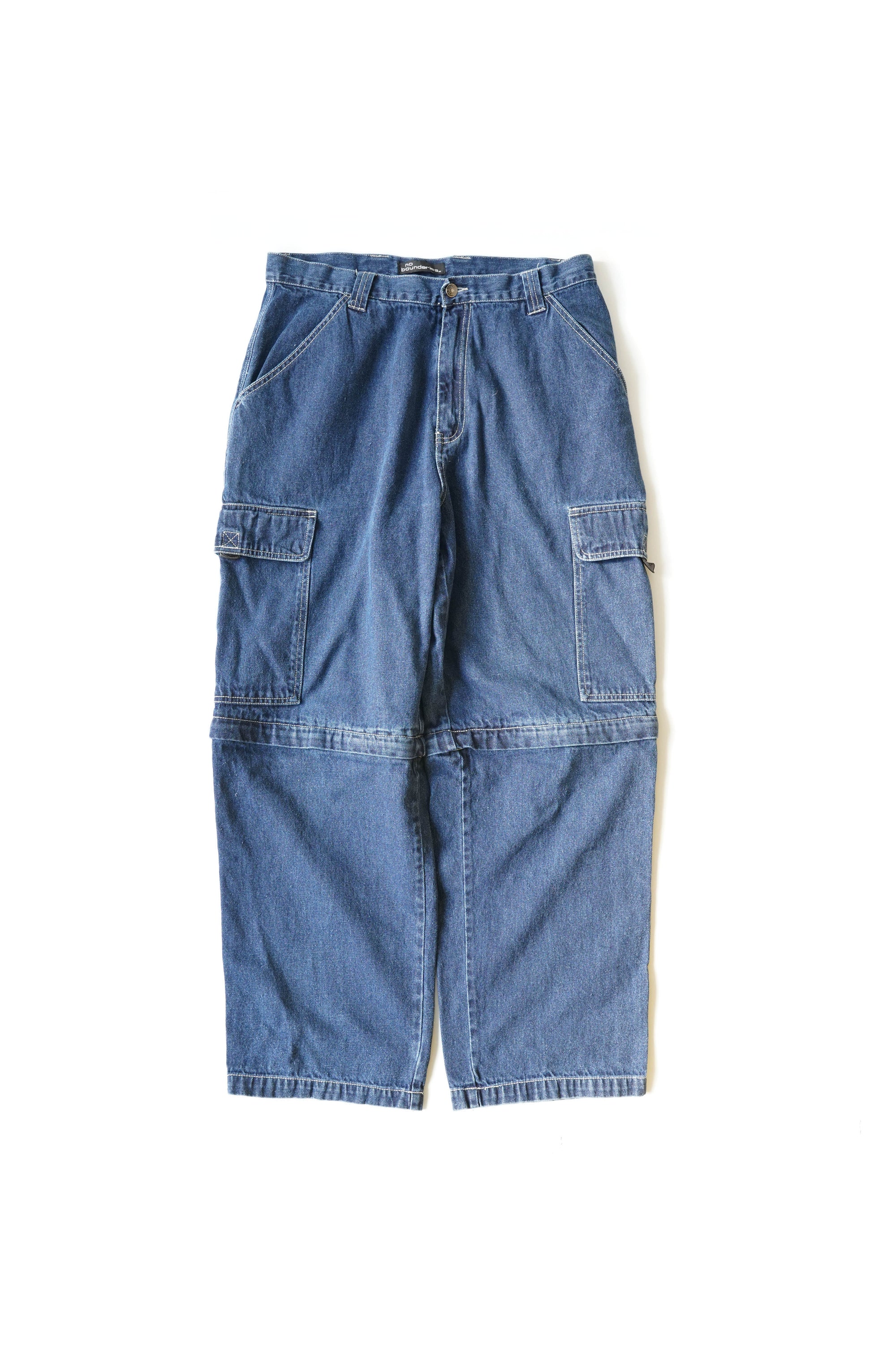 90S NO BOUNDARIES CONVERTIBLE DENIM CARGO PANTS