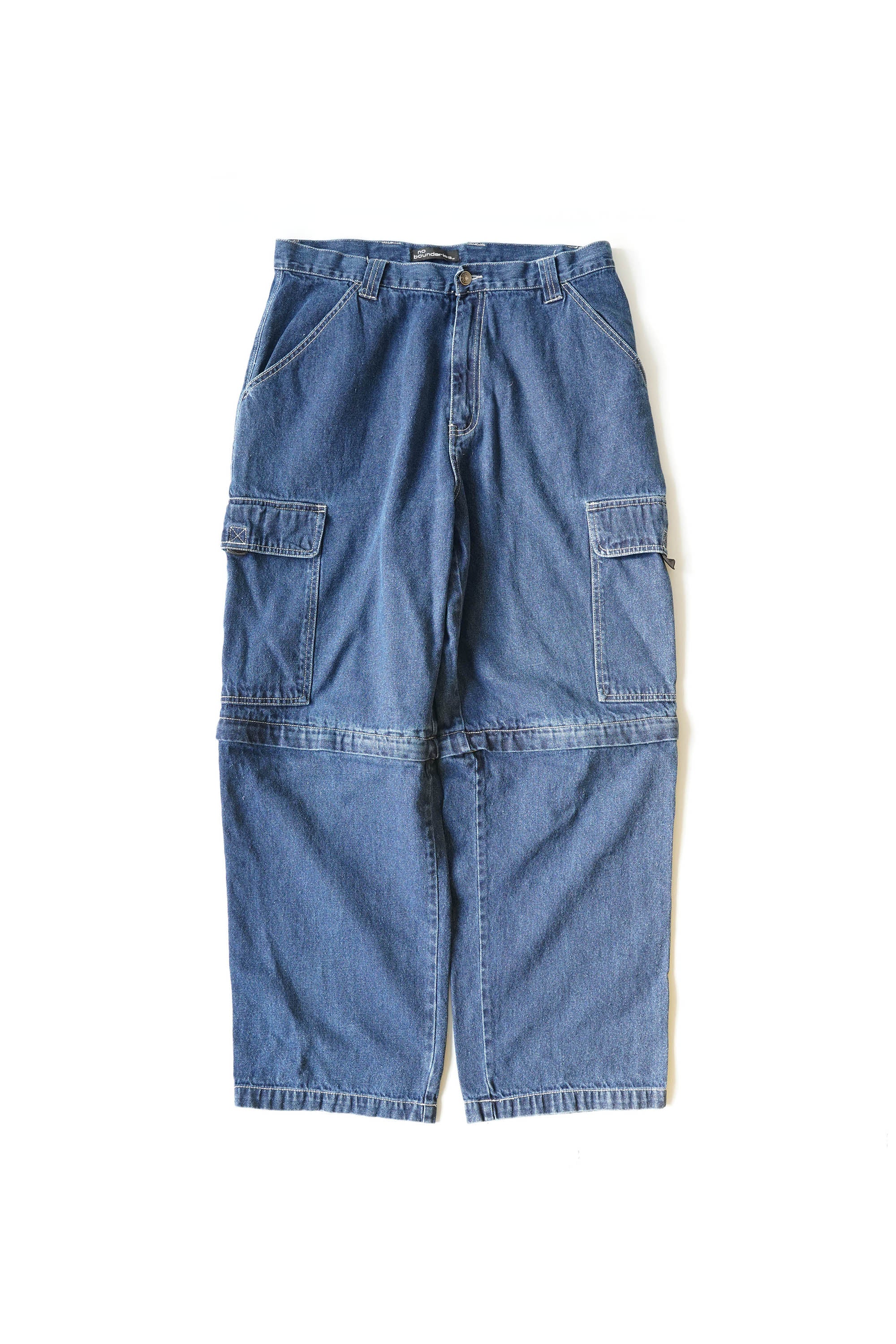 90S NO BOUNDARIES CONVERTIBLE DENIM CARGO PANTS
