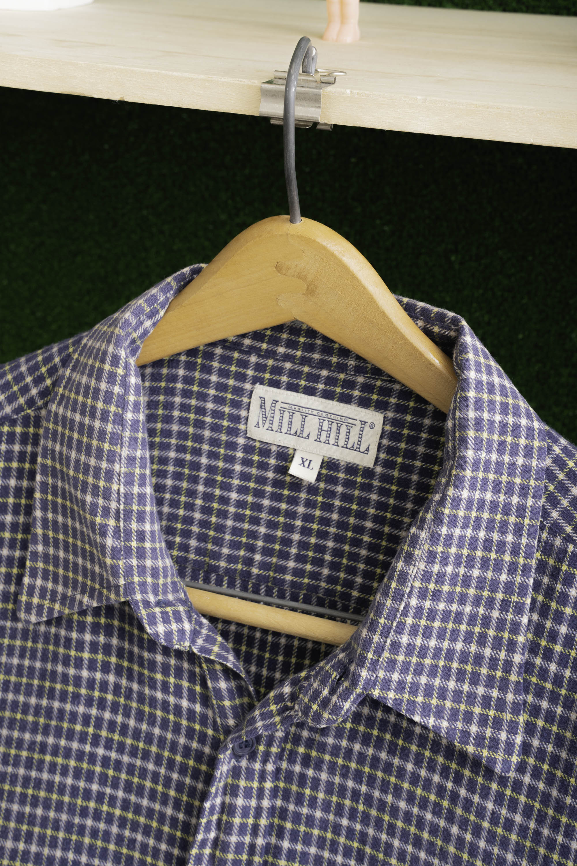 90S MILL HILL CHECKED FLANNEL SHIRT